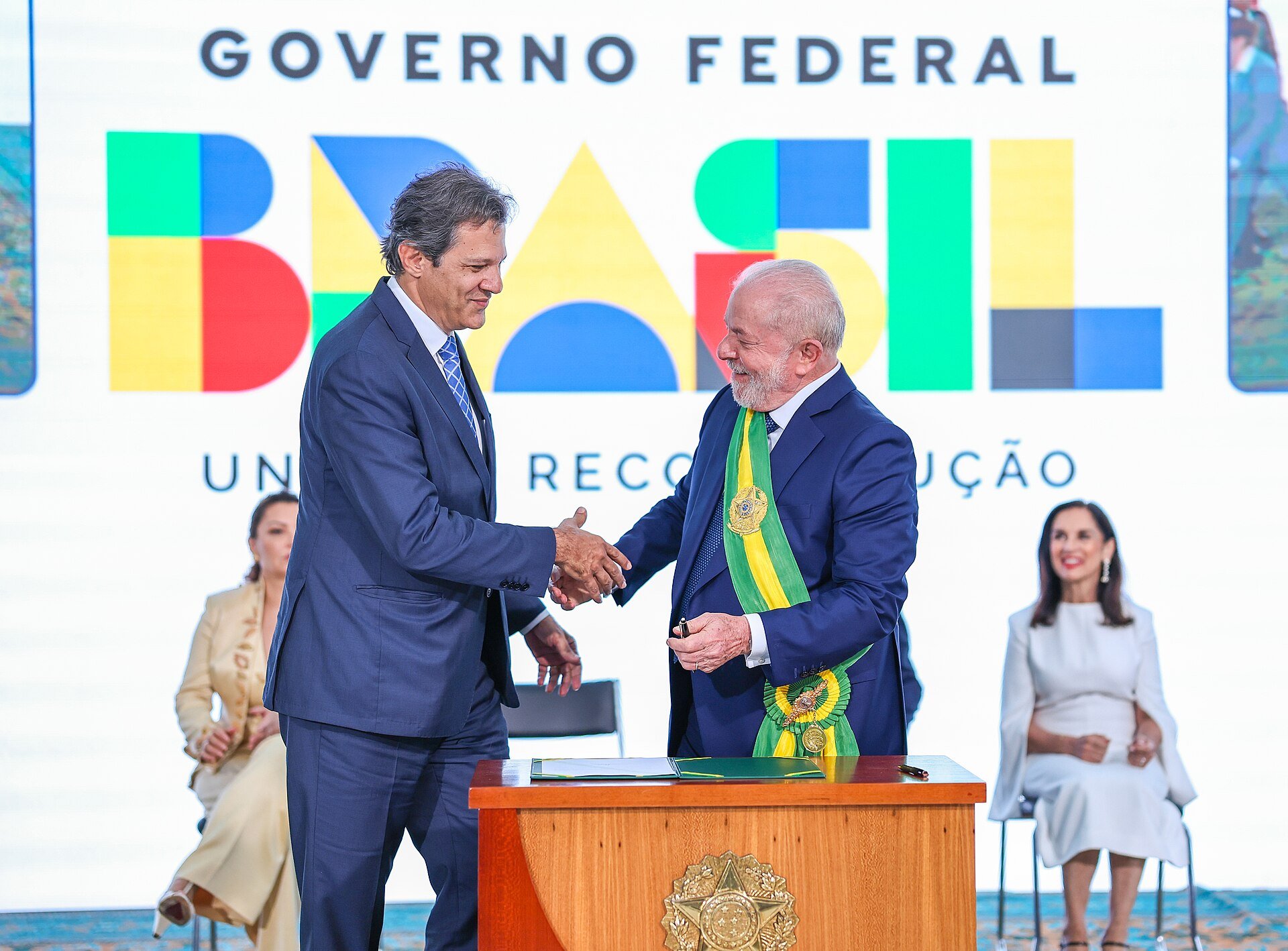 São Paulo security plan author - Fernando Haddad at his 2023 swearing-in as Brazil's finance minister.
