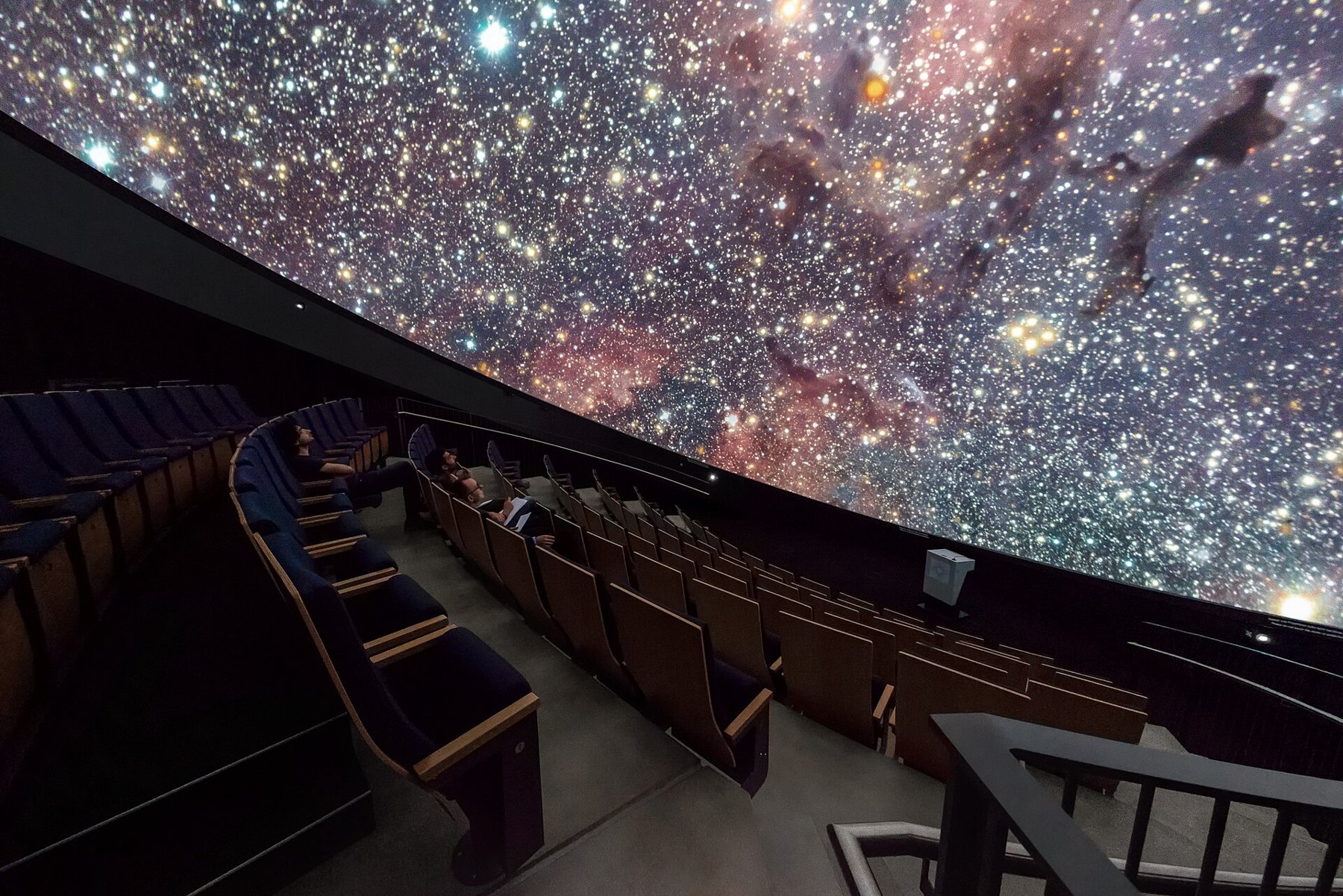 A planetarium dome mid-projection, the experience on offer at the Quito planetarium