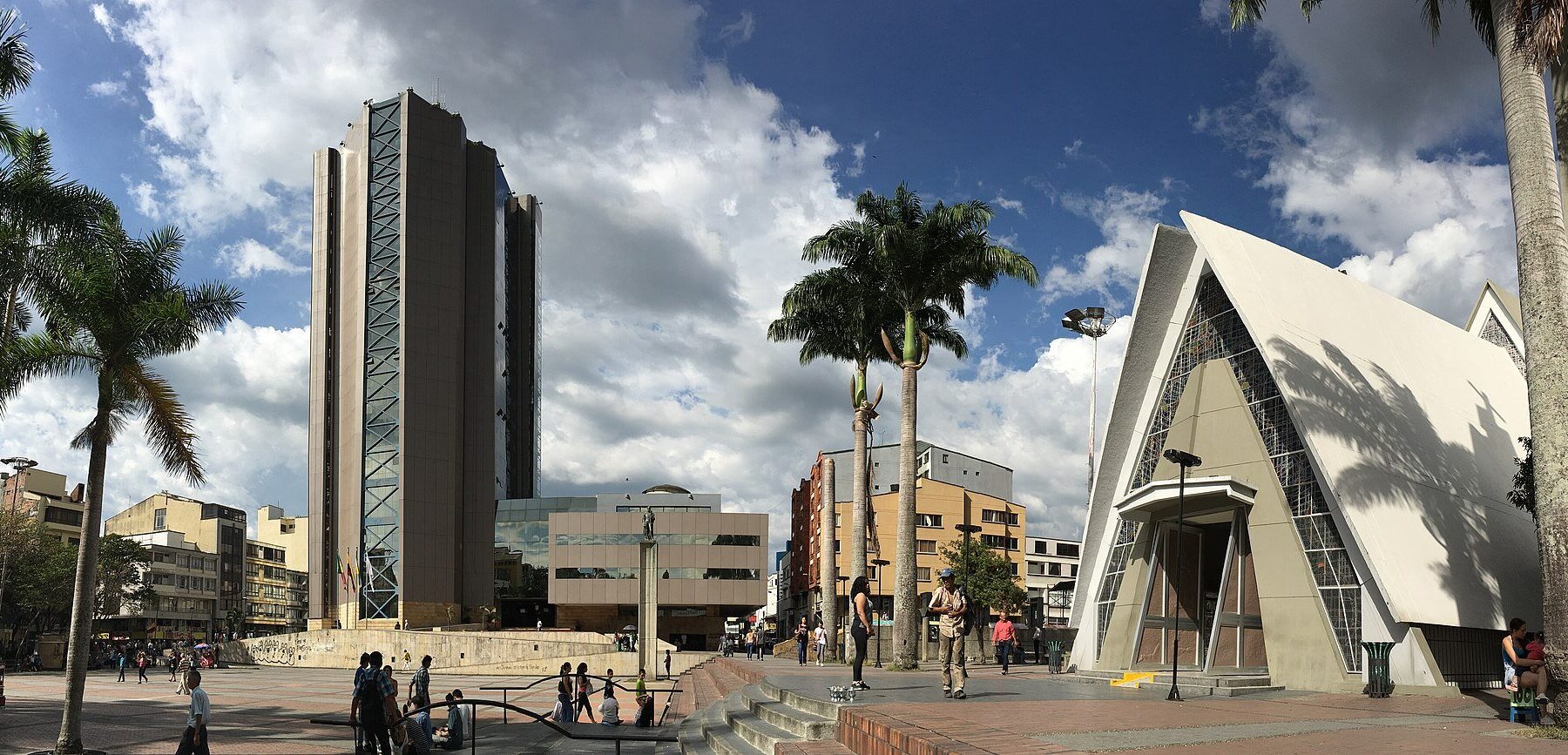 The main plaza of Armenia in Quindío, one of the five Colombian departments under earthquake emergency