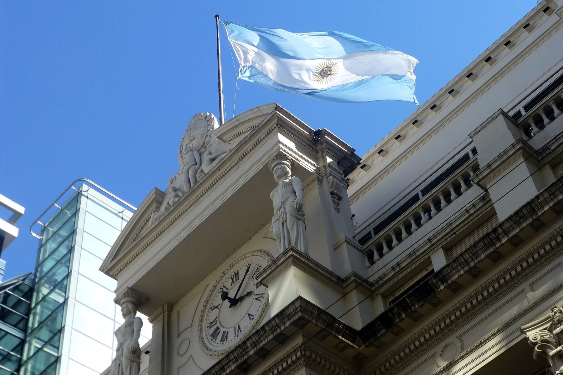 Argentina reserves - the Banco Central building in Buenos Aires