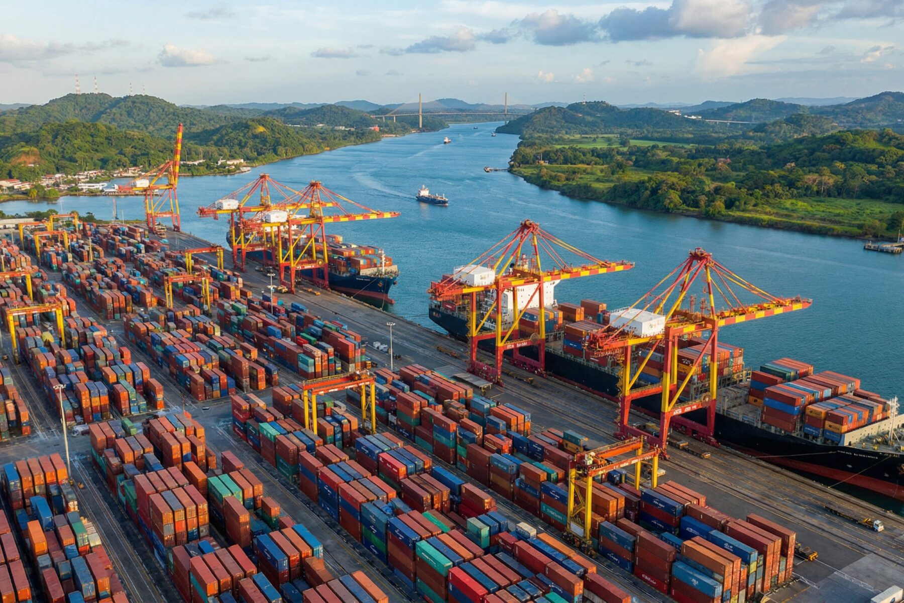 Petroterminal de Panama - a container port on the Panama Canal
