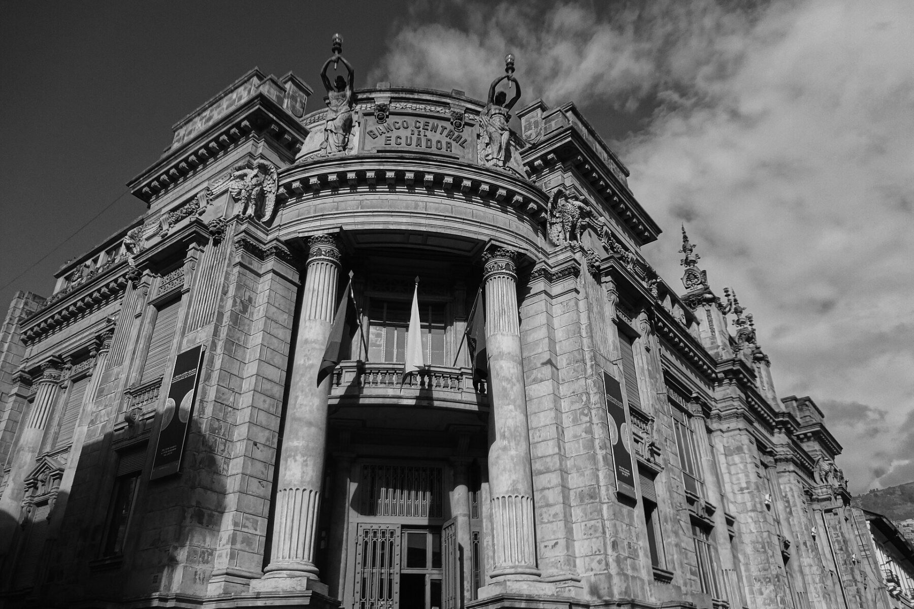 Ecuador - the Central Bank of Ecuador building in the historic center of Quito