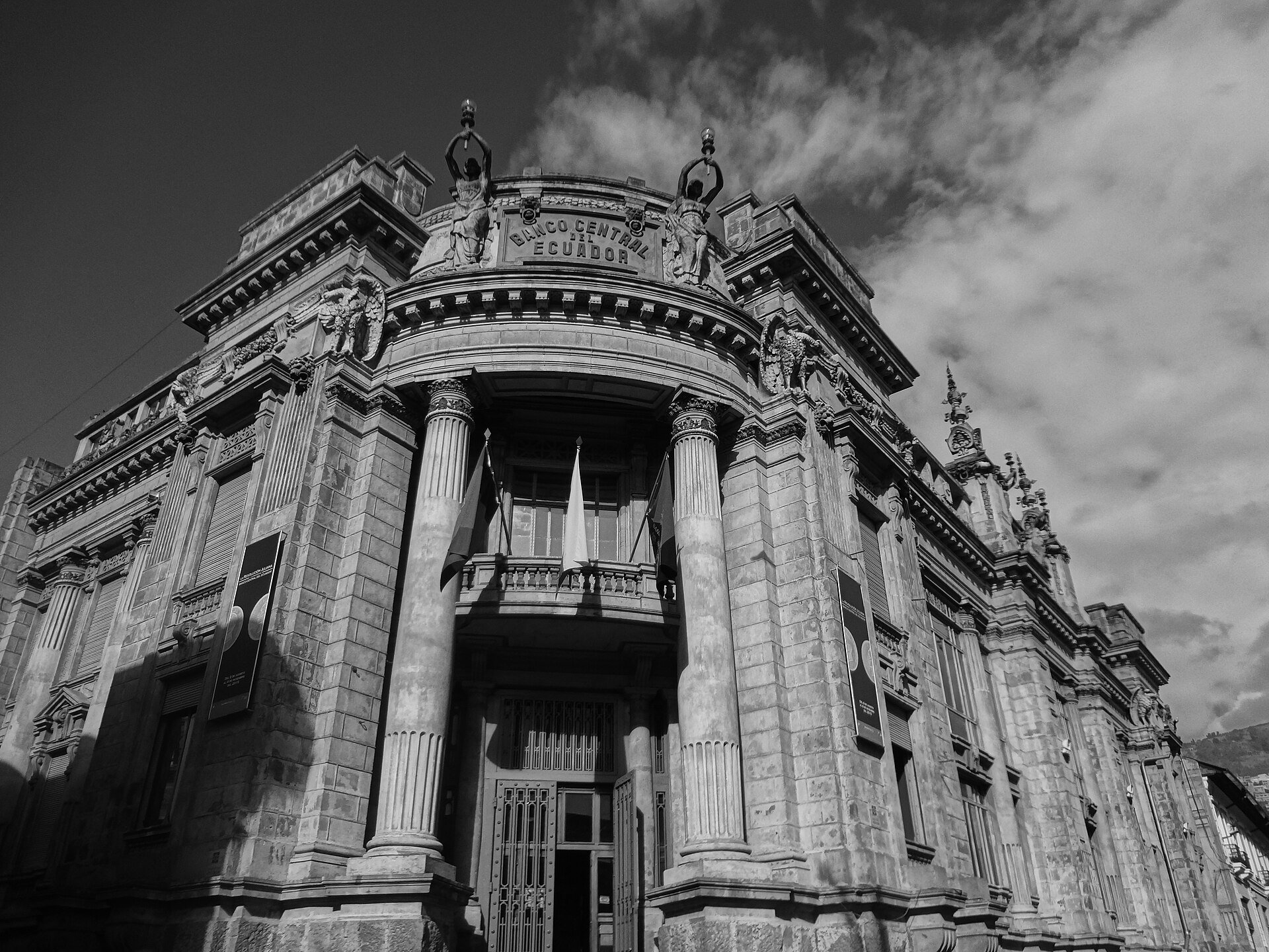 Ecuador - the Central Bank of Ecuador building in the historic center of Quito