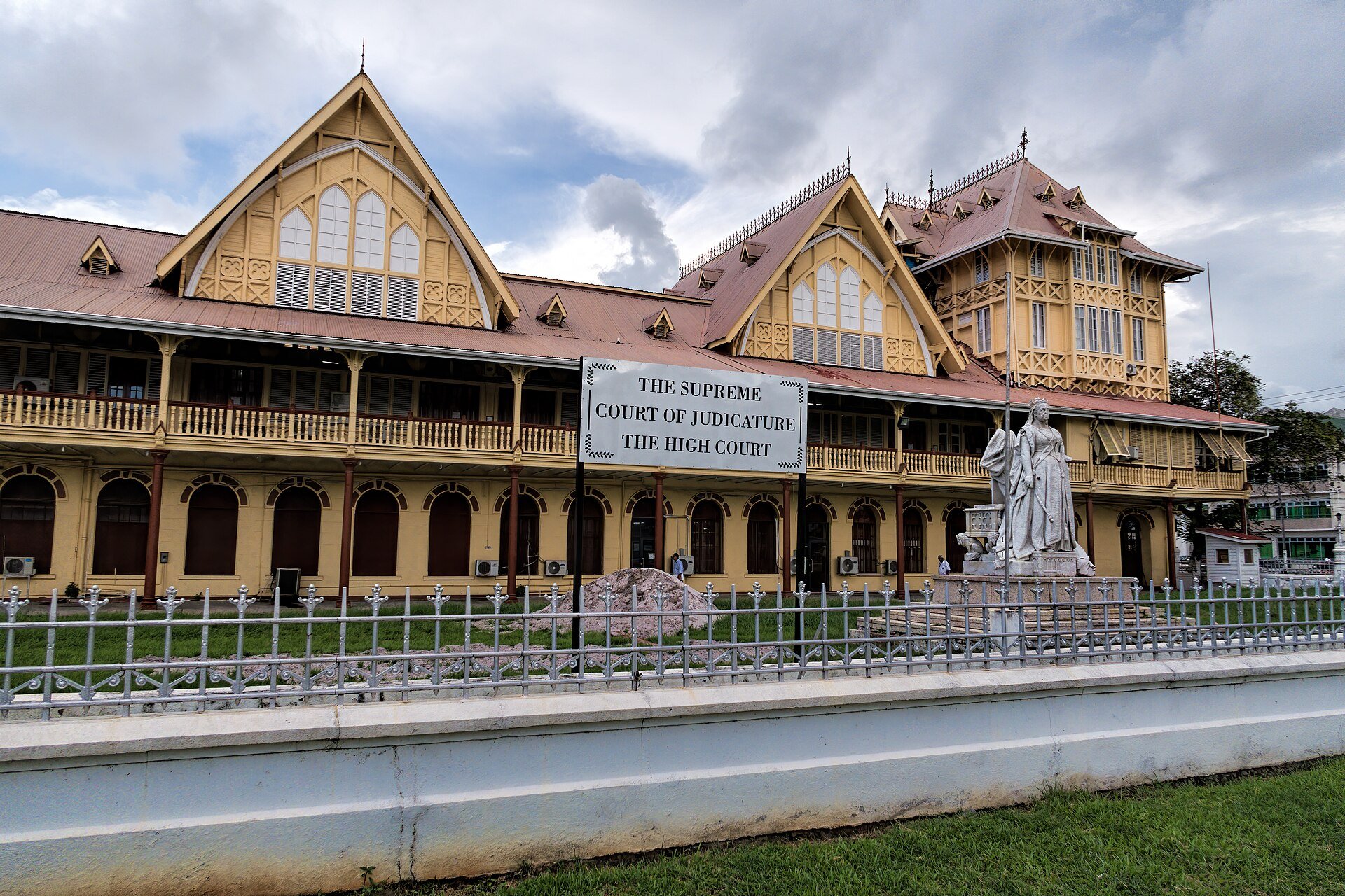 Guyana GDP per capita - the Supreme Court of Judicature building in Georgetown, Guyana