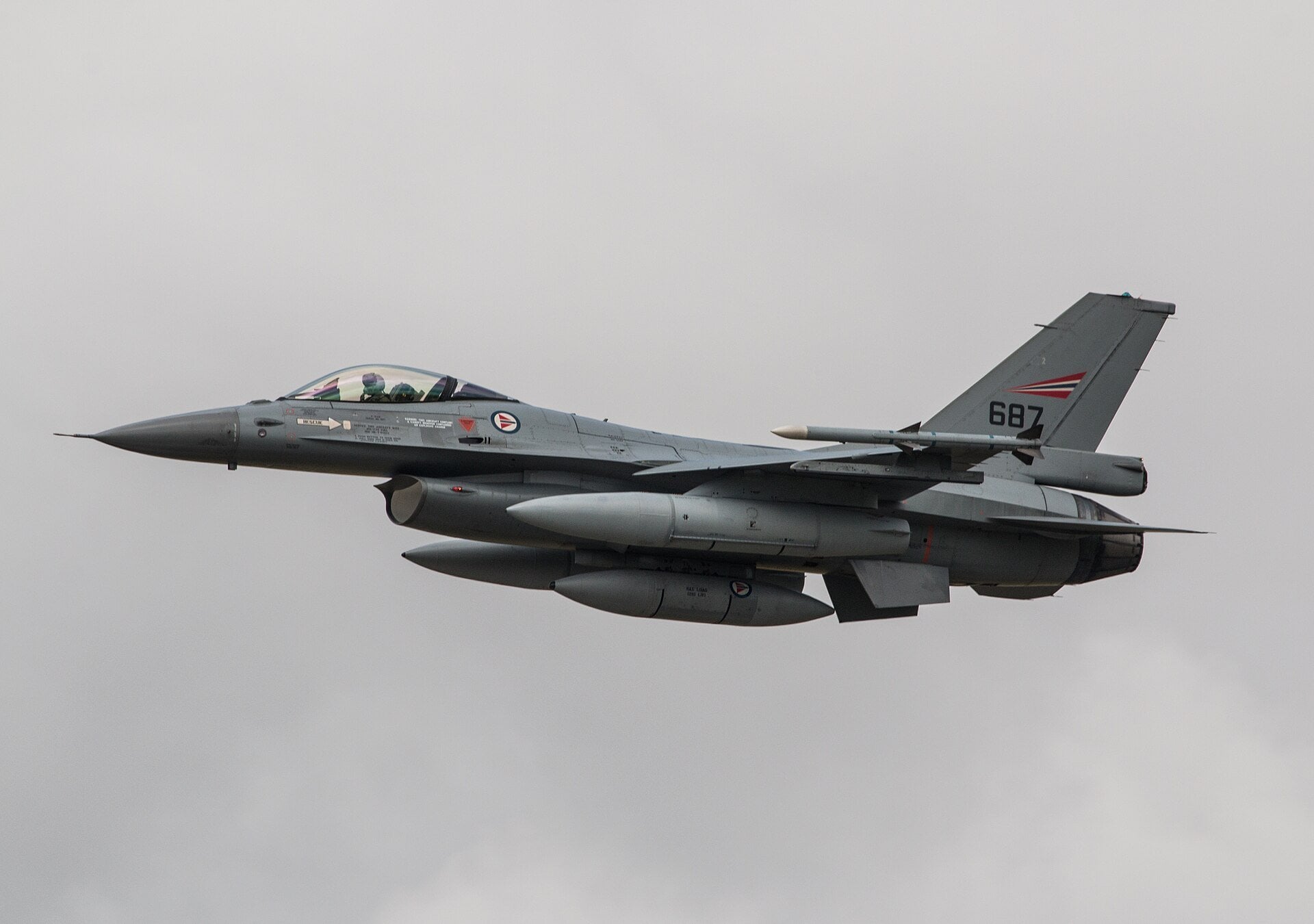 Argentina F-16 secrecy - a Royal Danish Air Force F-16AM fighter jet in flight