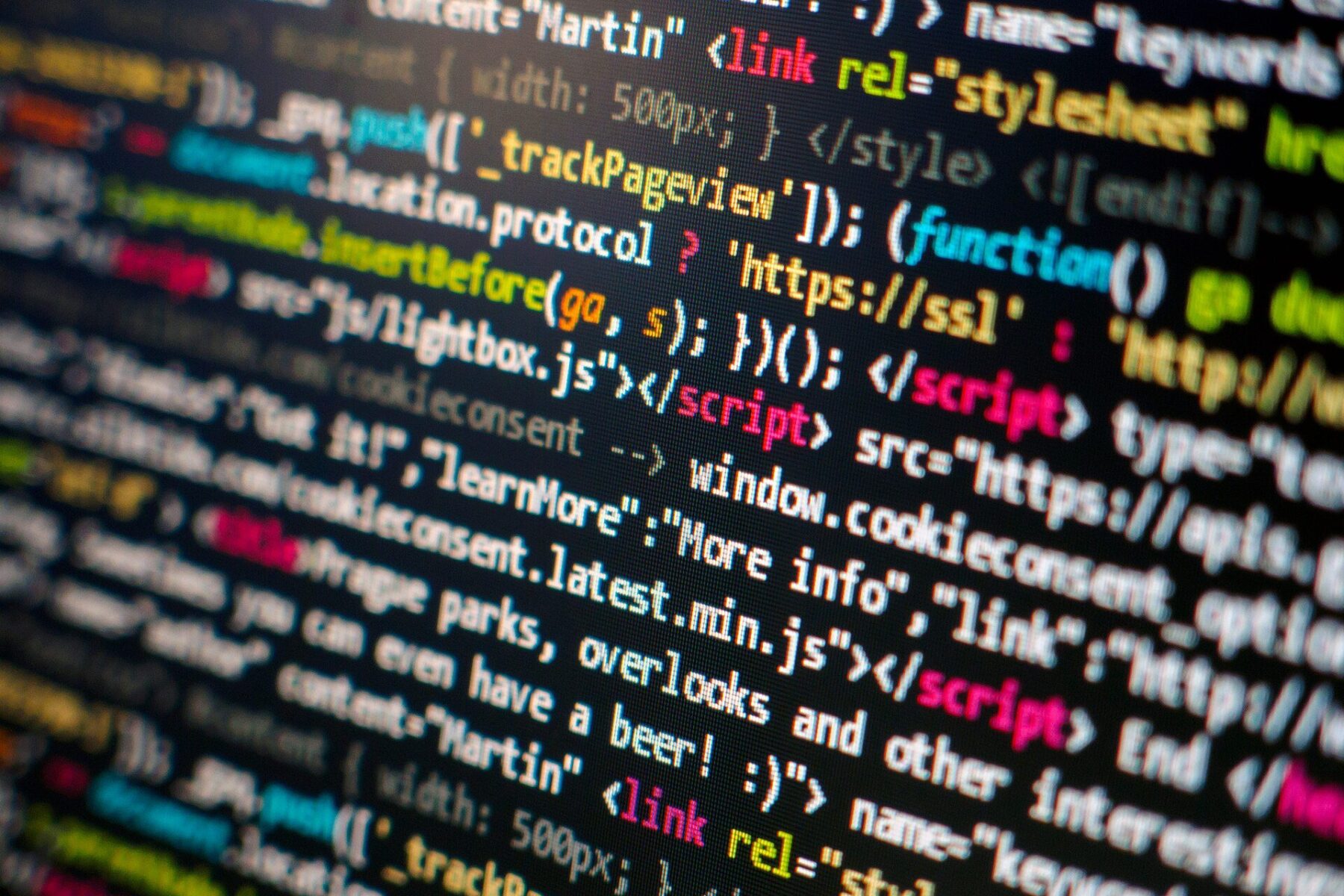 Lines of programming code on a screen, illustrating the software engineering work at the heart of Globant's IT-services business