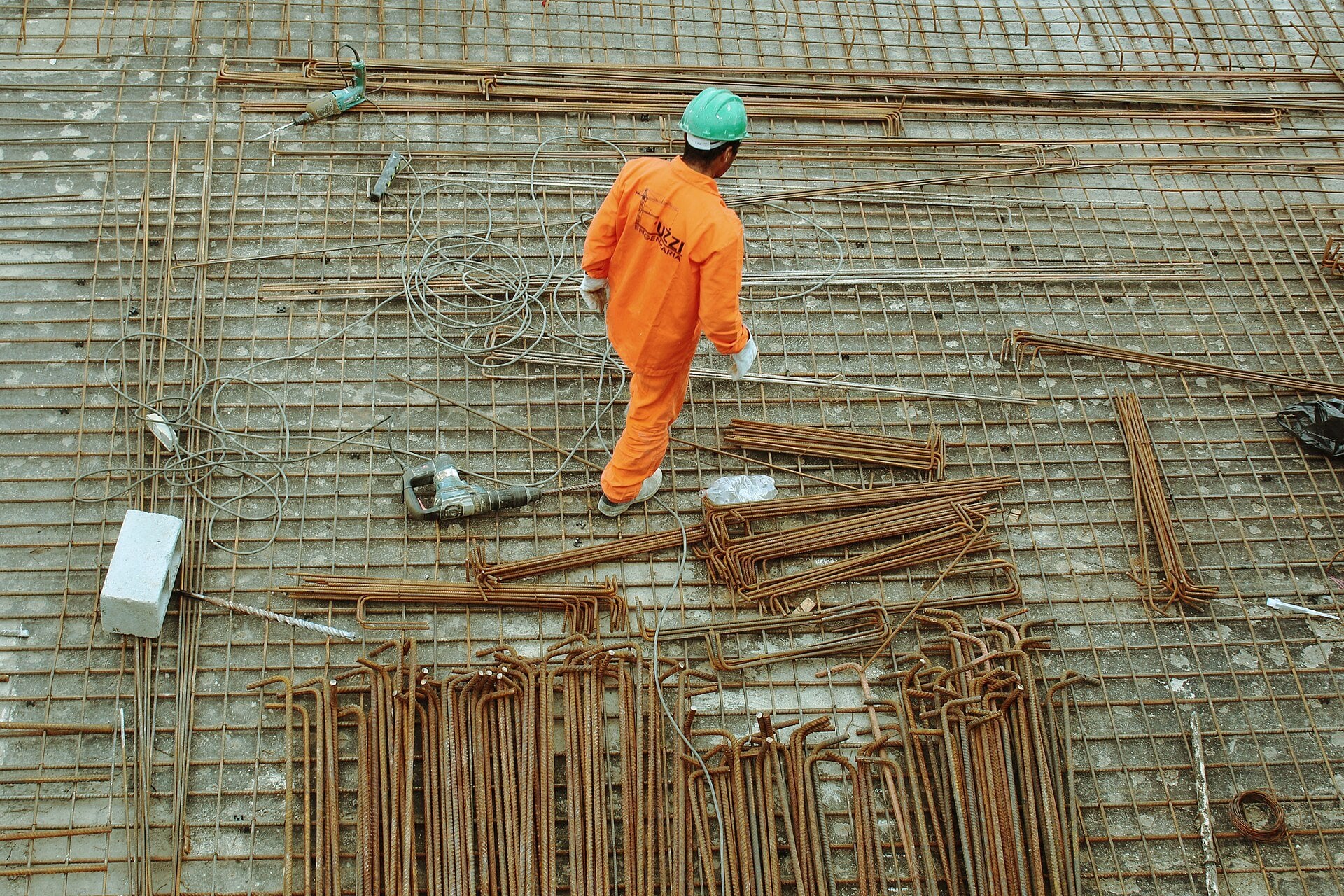 unemployment in Brazil - a construction worker on the job