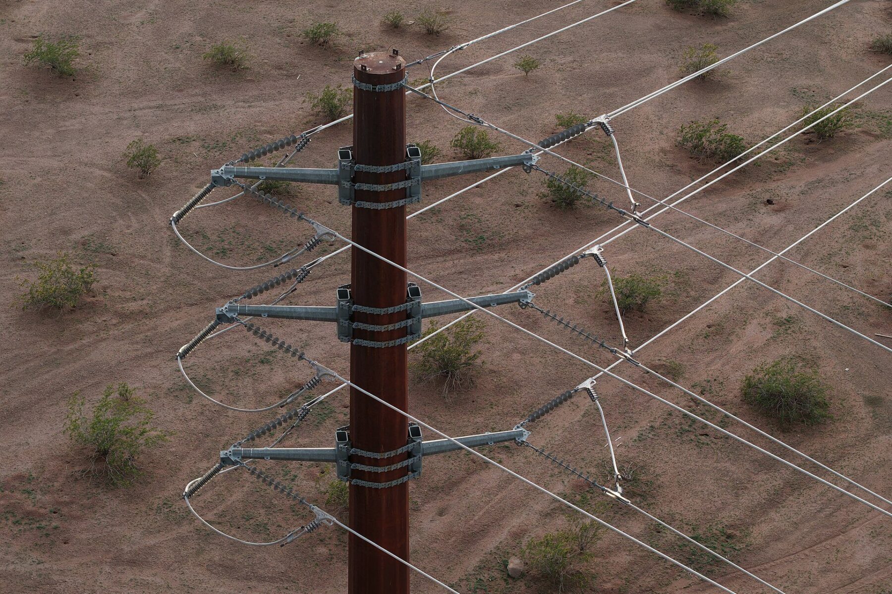 Equatorial - high-voltage electricity transmission towers and power lines