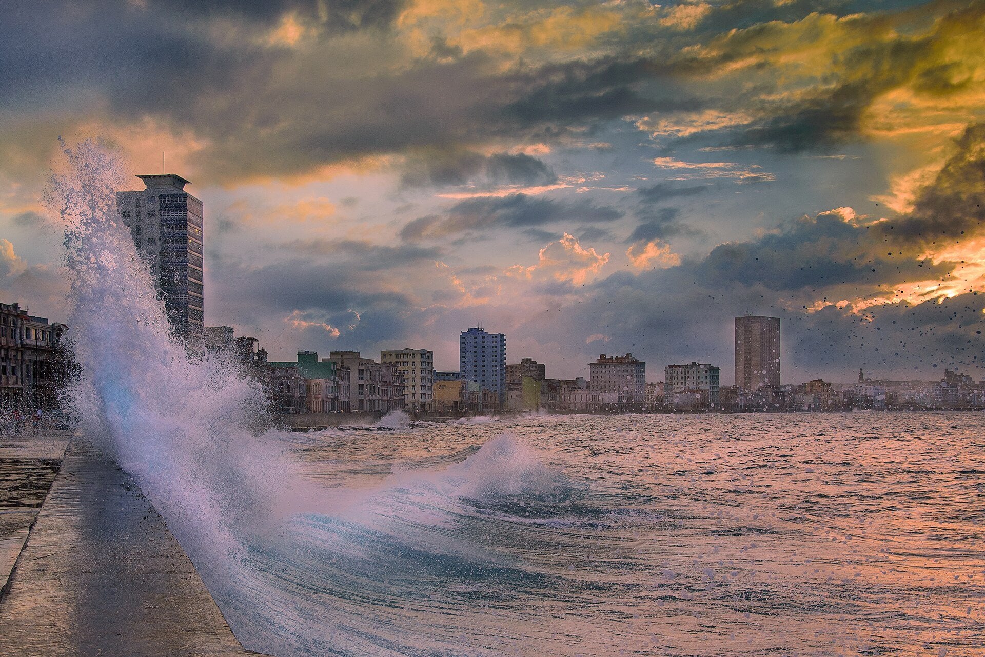 World Press Photo - Havana's Malecon seafront promenade with the old city and Castillo de la Punta