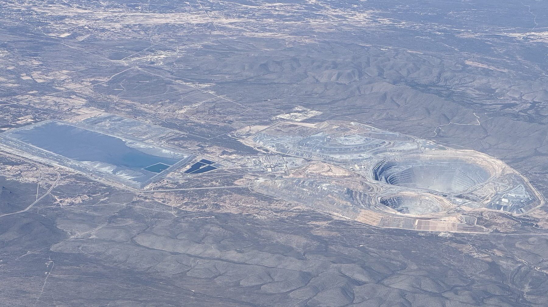Aerial view of the Peñasquito open-pit silver mine in Zacatecas, Mexico, illustrating the silver sector that ties Peñoles to Fresnillo