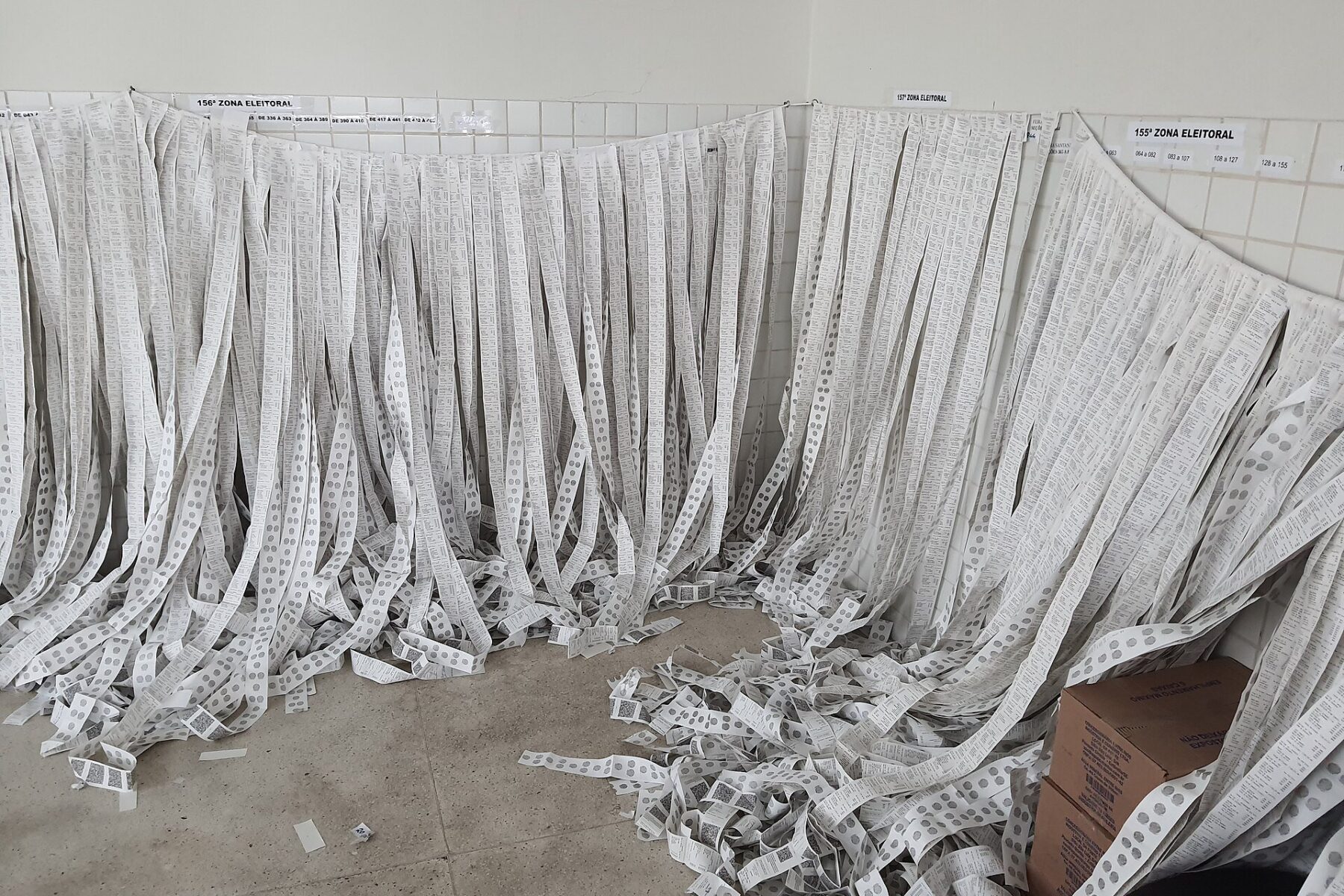 Datafolha - a polling station result printout in Feira de Santana