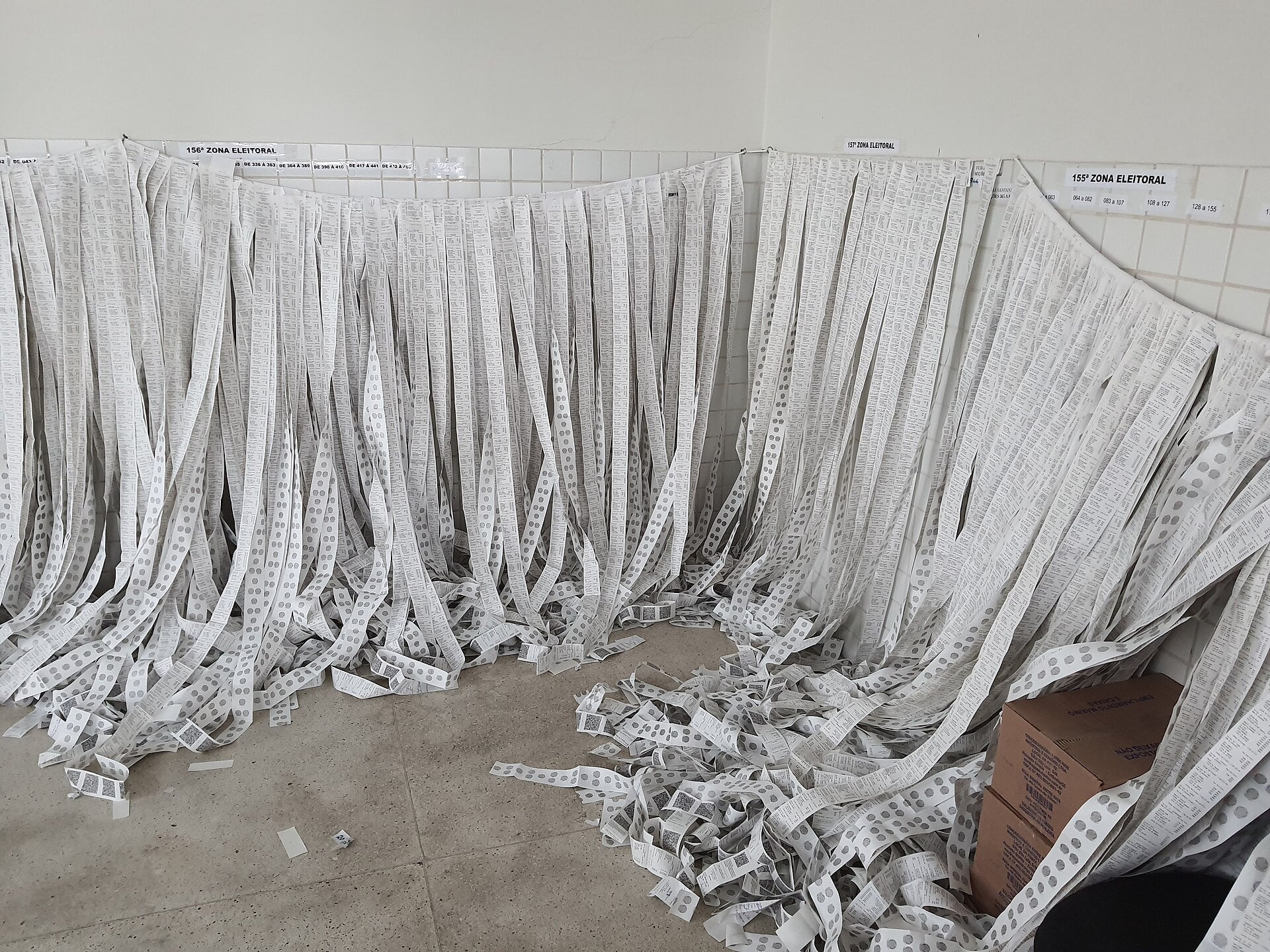 Datafolha - a polling station result printout in Feira de Santana