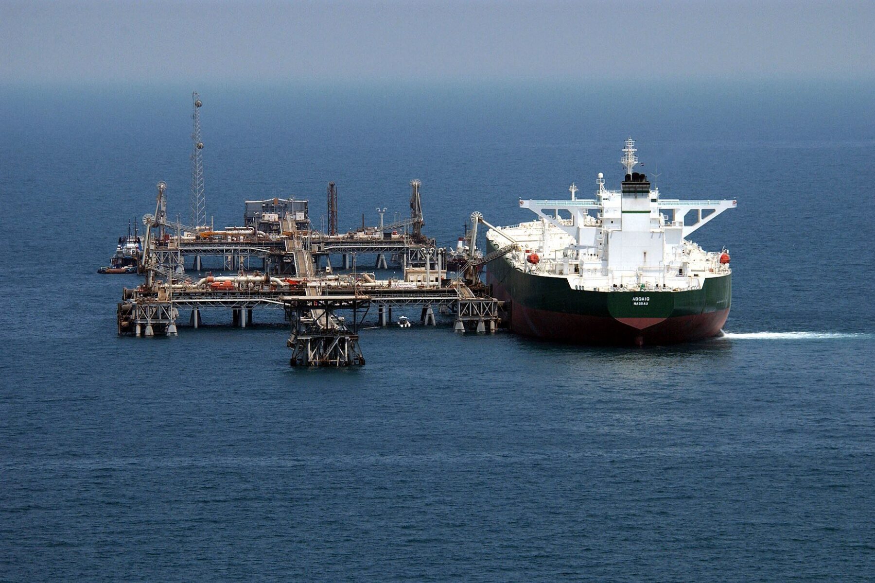 Venezuela oil exports - crude tanker moored at an offshore loading terminal