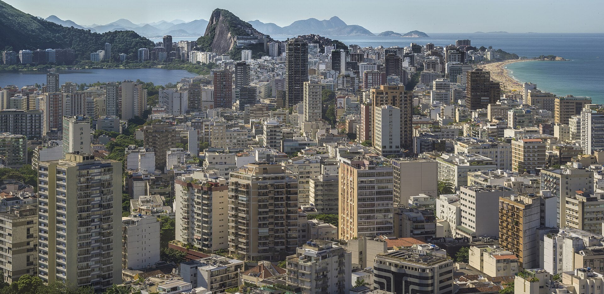 Amelia - the Leblon and Ipanema beachfront in Rio de Janeiro seen from above