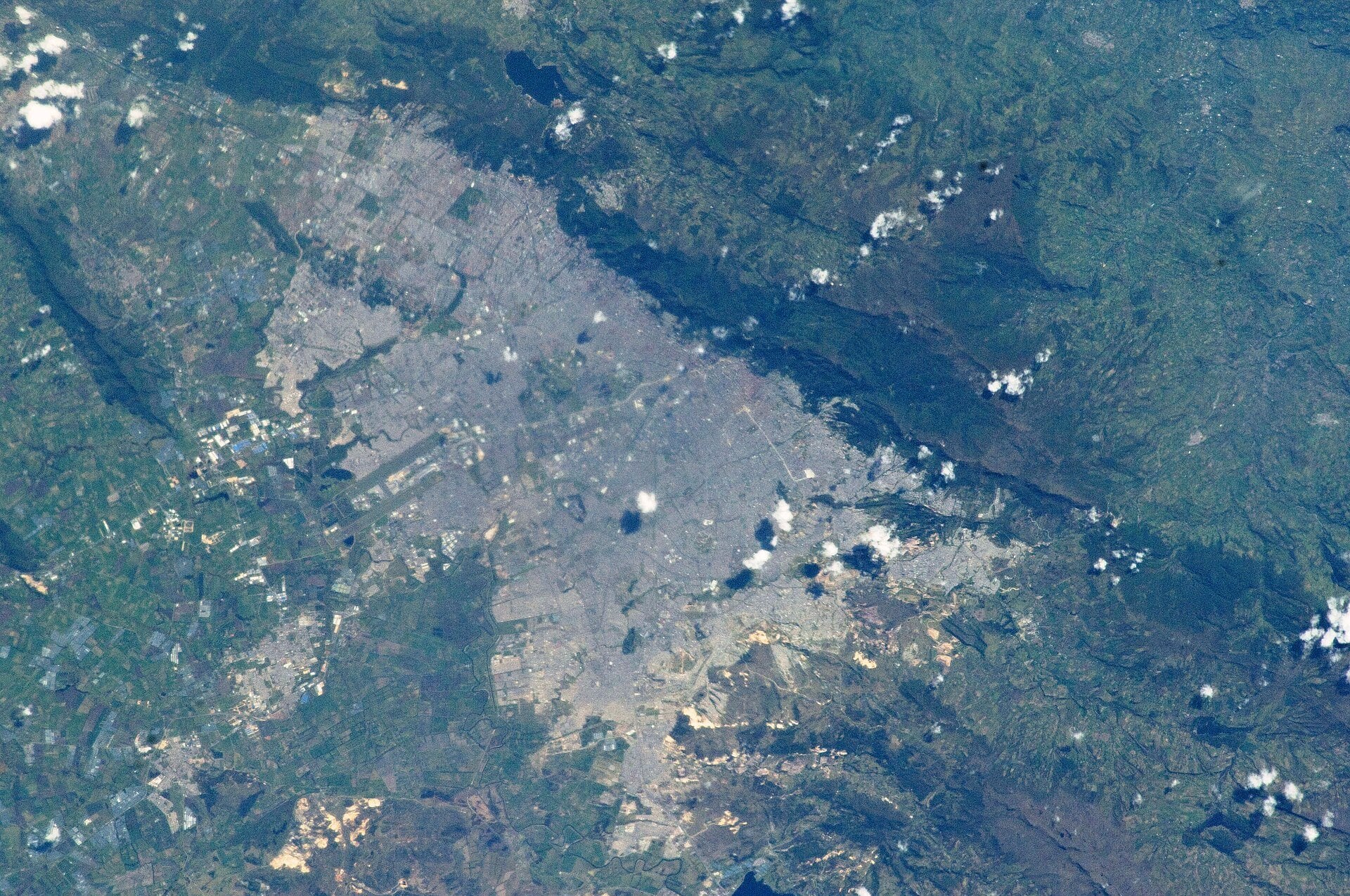 Fitch warning on Colombia - aerial view of Bogota, the capital and financial hub