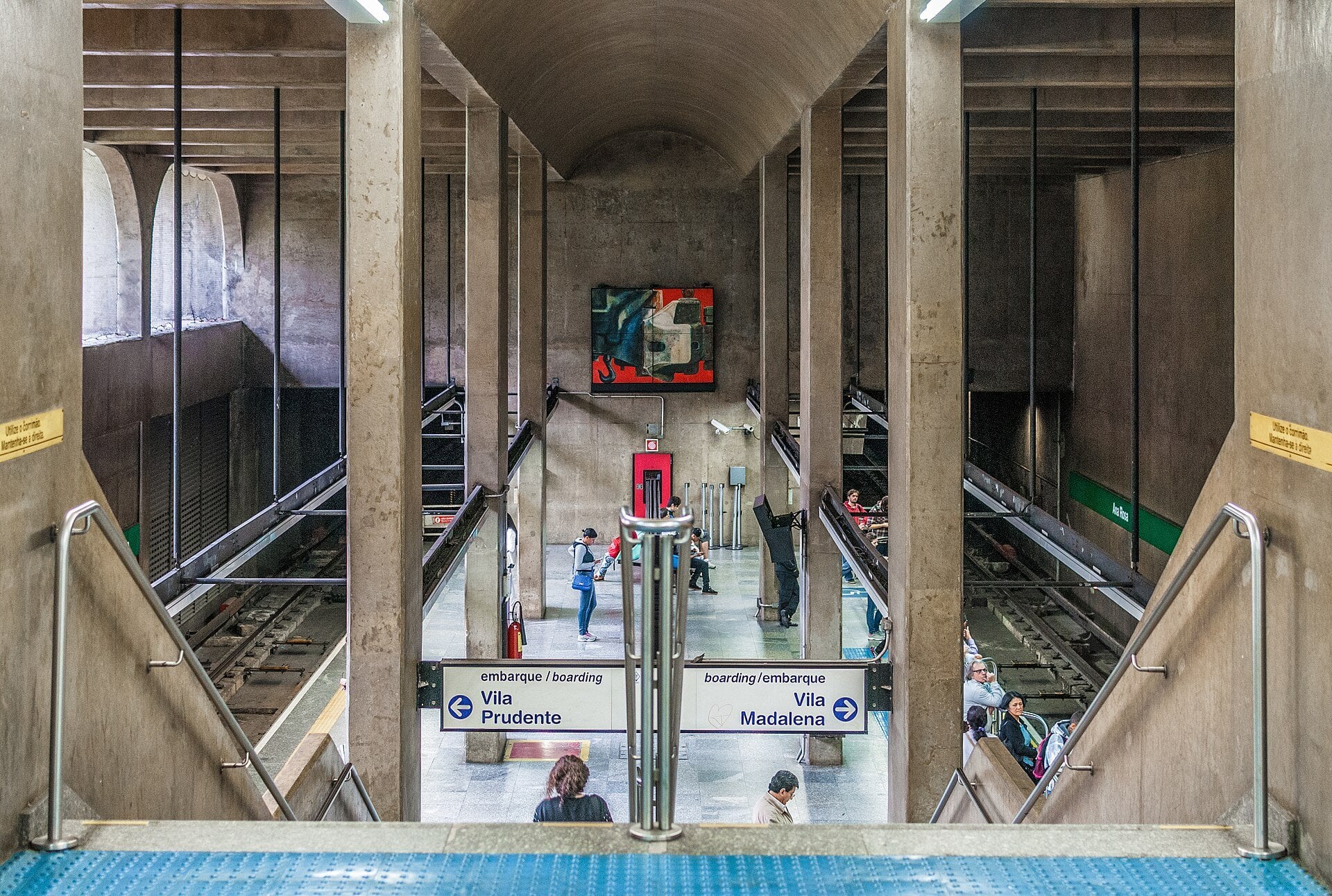 state credit - a São Paulo Metro station on the Blue Line