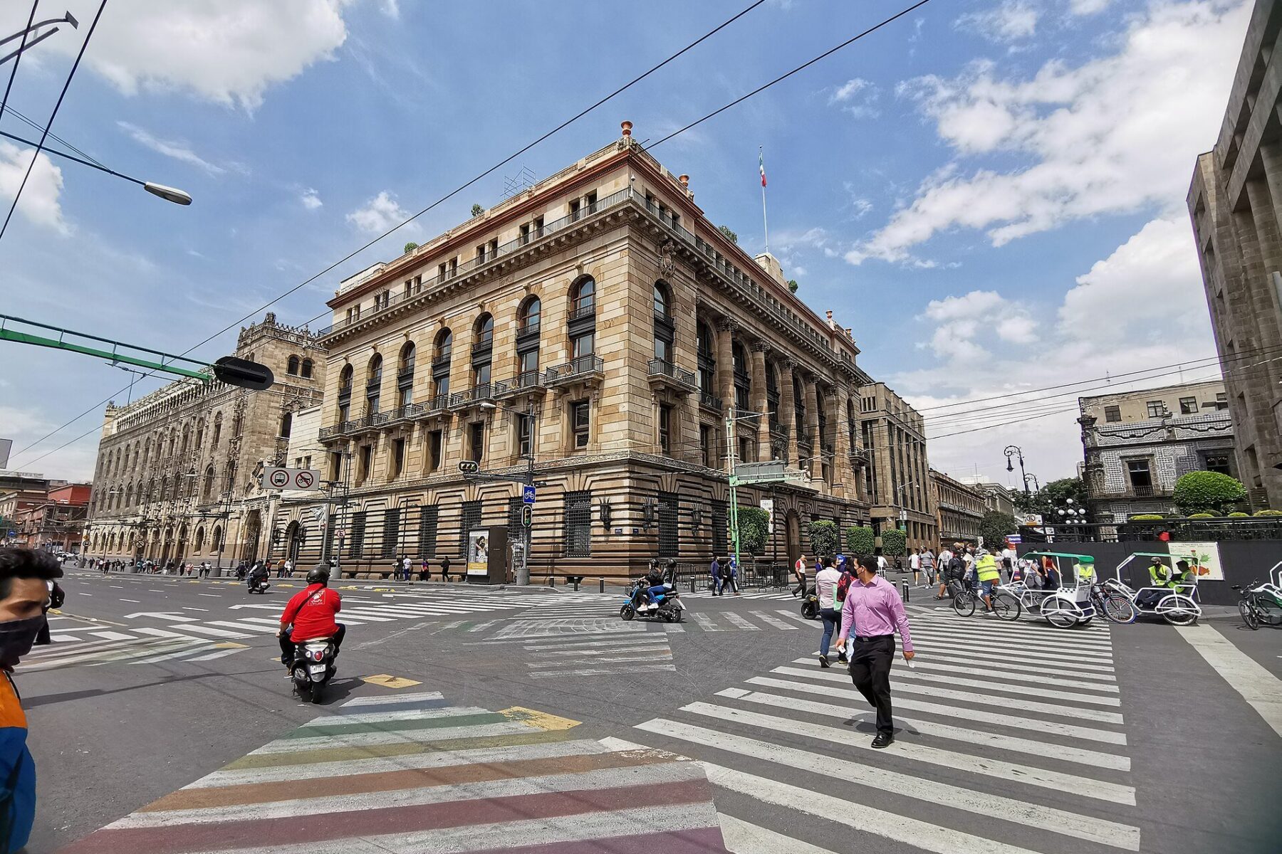 Mexican peso - Banco de Mexico headquarters in central Mexico City