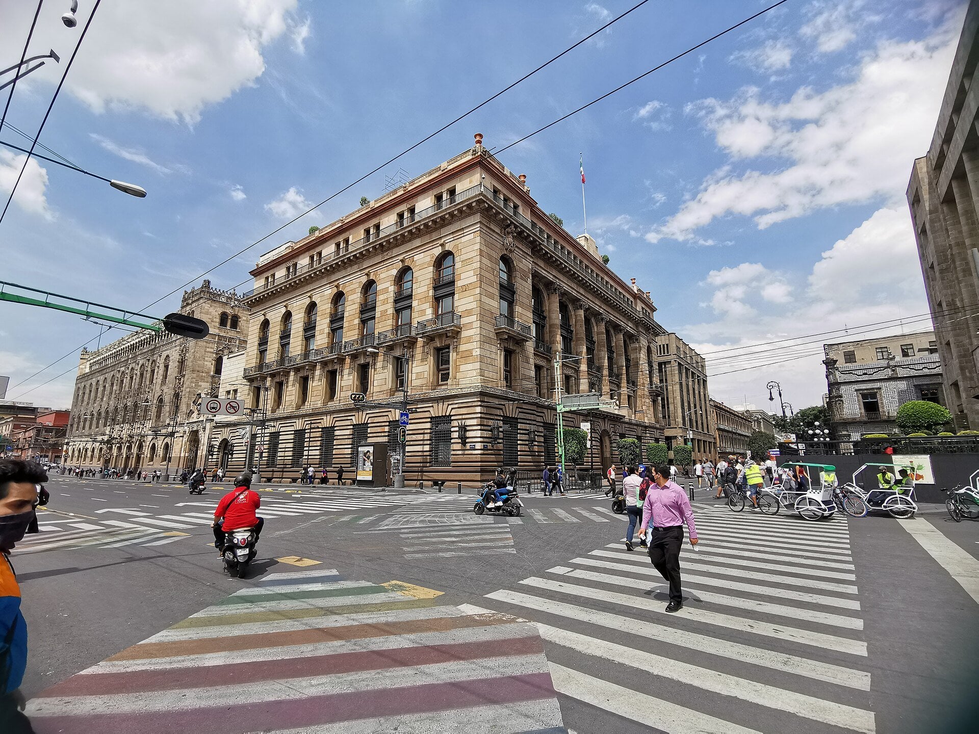 Mexican peso - Banco de Mexico headquarters in central Mexico City