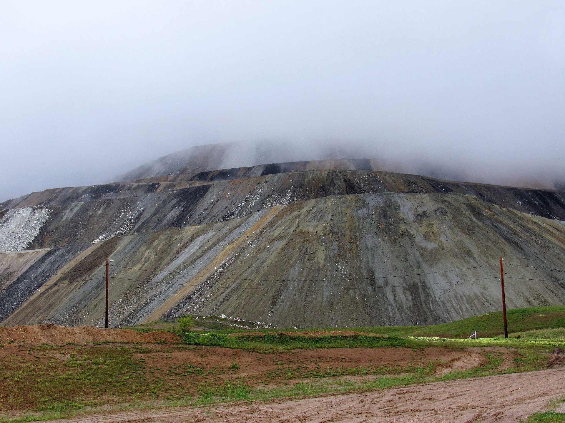 copper tariff - terraced walls of a large open-pit copper mine