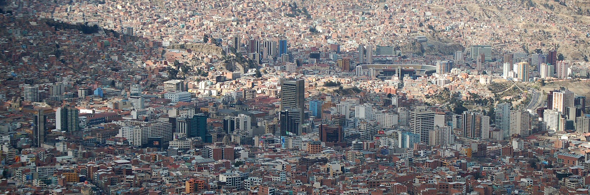 Bolivia country risk - skyline of La Paz, Bolivia