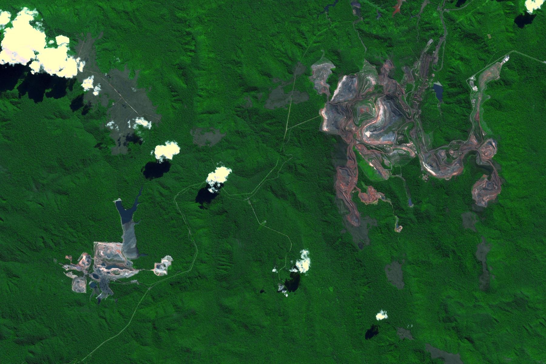CSN Mineração - an iron ore mine in Brazil seen from above