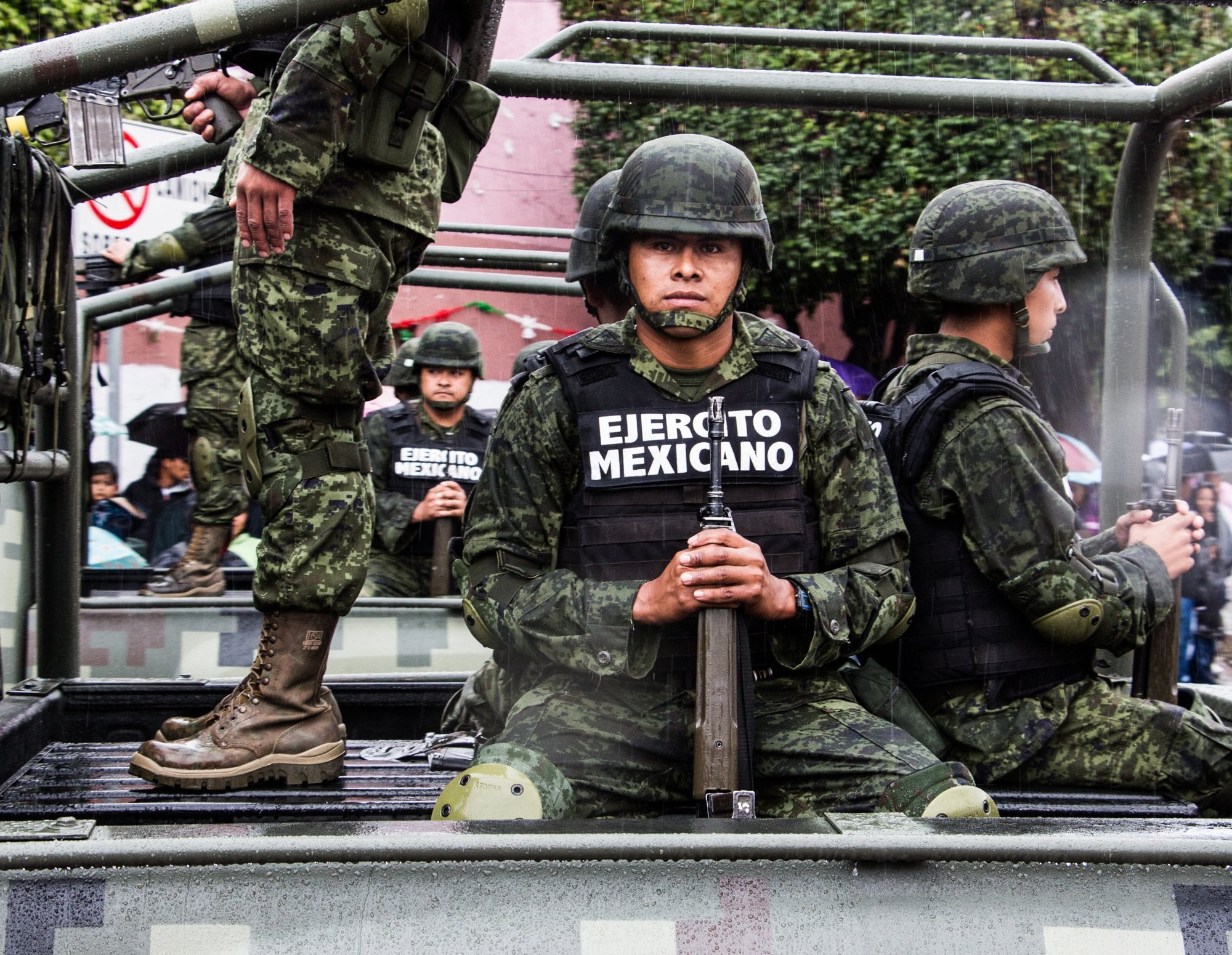 intentional homicides — a Mexican army soldier on patrol
