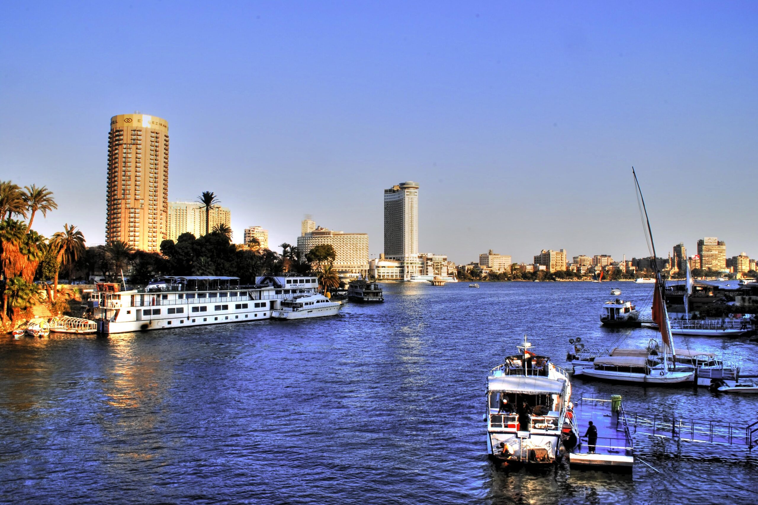 Chinese investment in Egypt - the Nile and the Cairo skyline