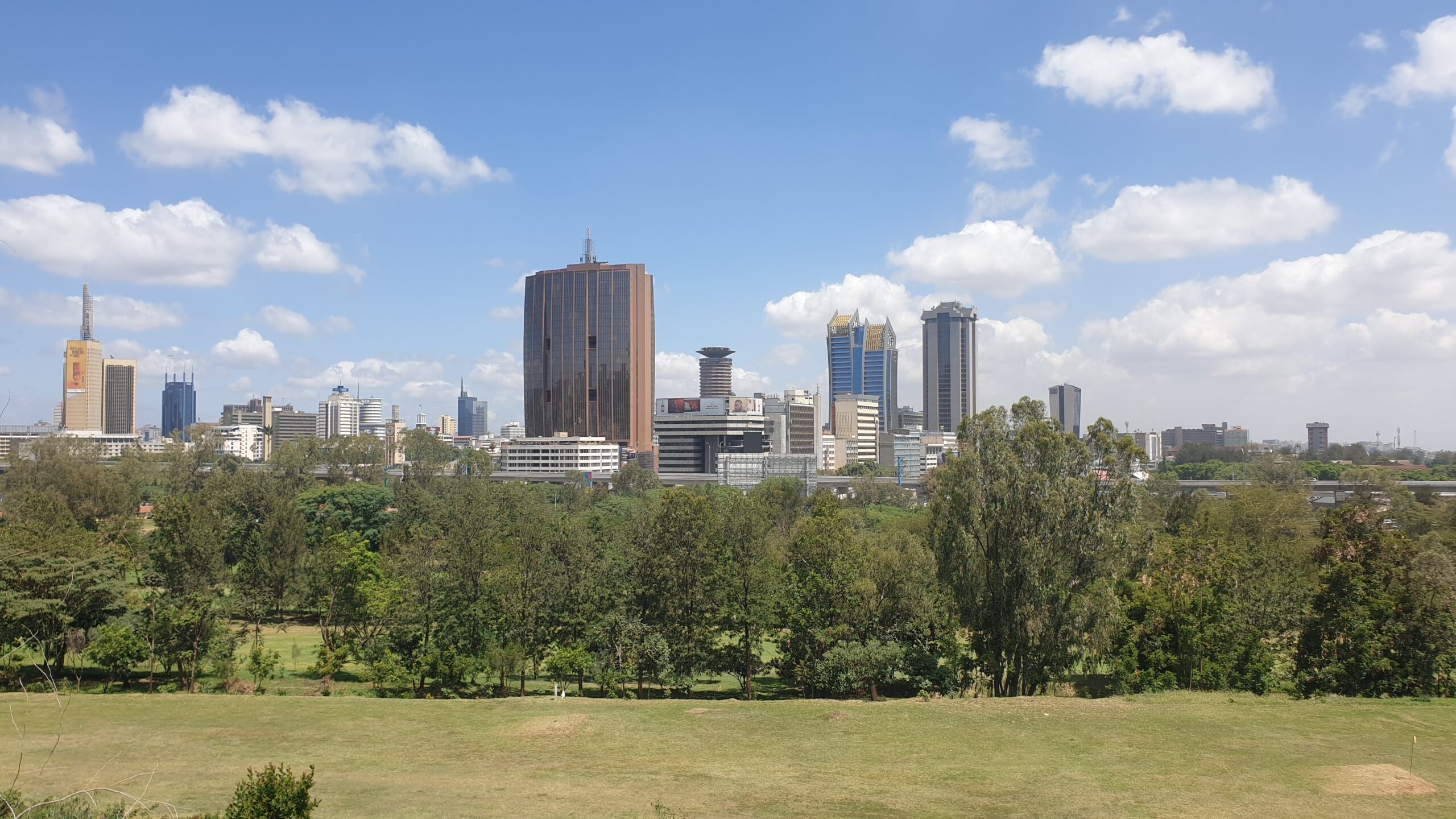 Nairobi Securities Exchange - the Nairobi central business district skyline