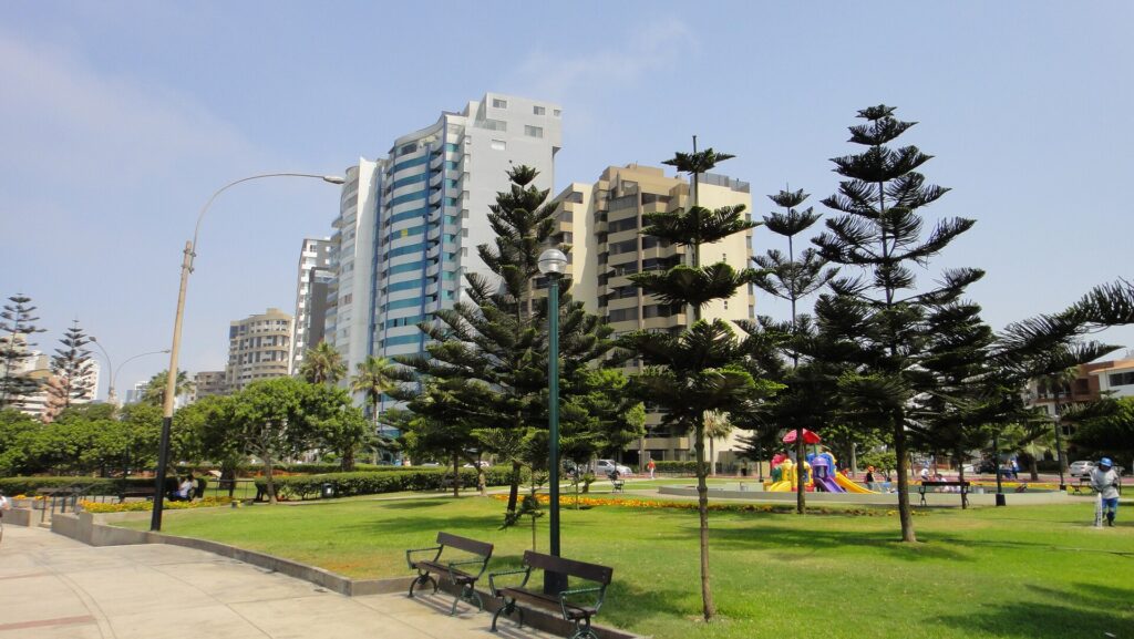 View of Guayaquil's waterfront and historic center in Ecuador