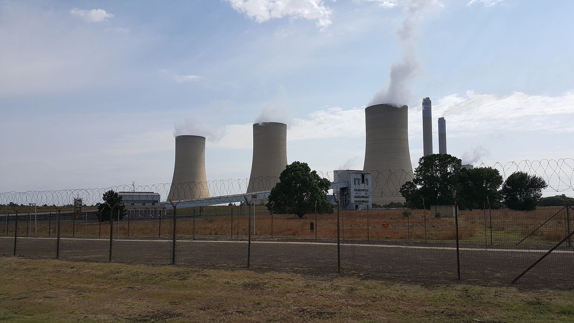 South Africa coal exit - Lethabo coal-fired power station operated by Eskom in the Free State