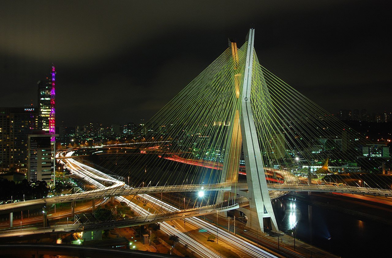 São Paulo bridge at night, in the state at the center of the São Paulo governor poll.