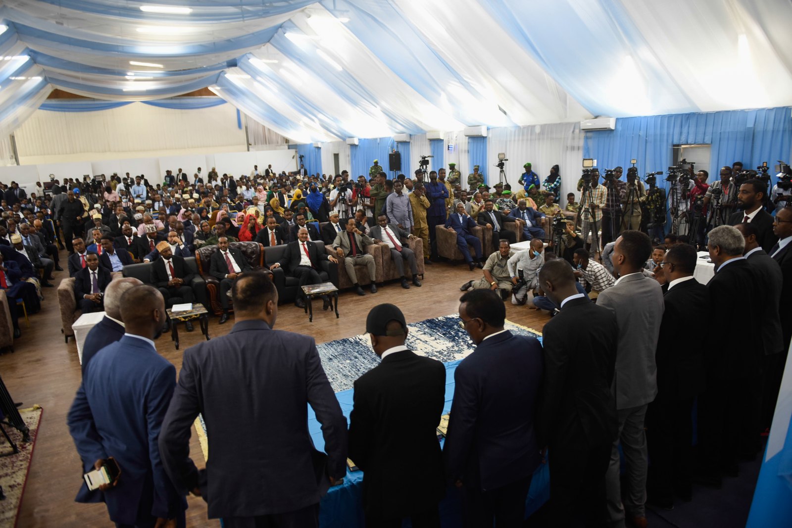 Somalia's Federal Parliament in Mogadishu after electing Abdulkadir Mohamed Nur as House Speaker