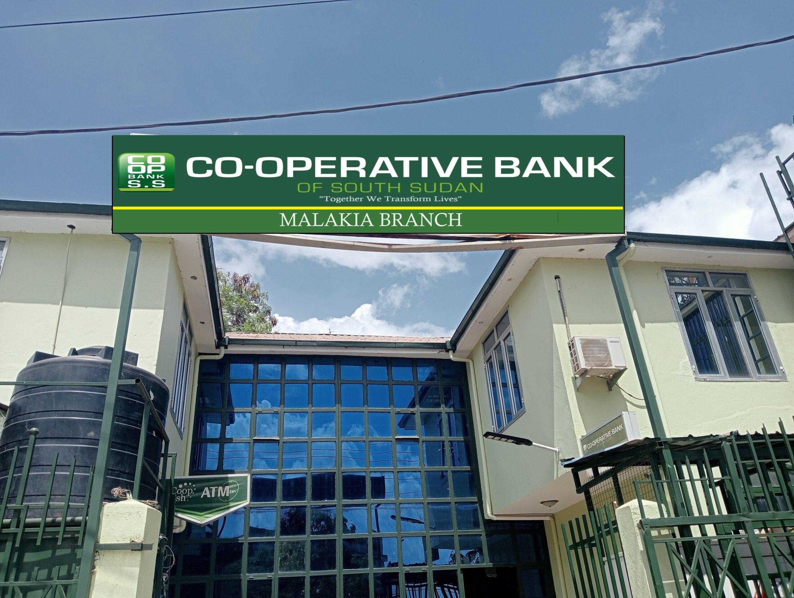 South Sudan budget — a Co-operative Bank of South Sudan branch in Juba