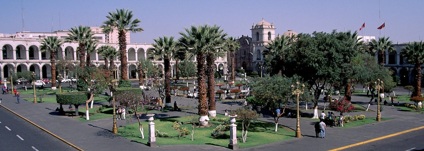 Plaza de Armas in Arequipa, Peru, region of the Southern Copper project