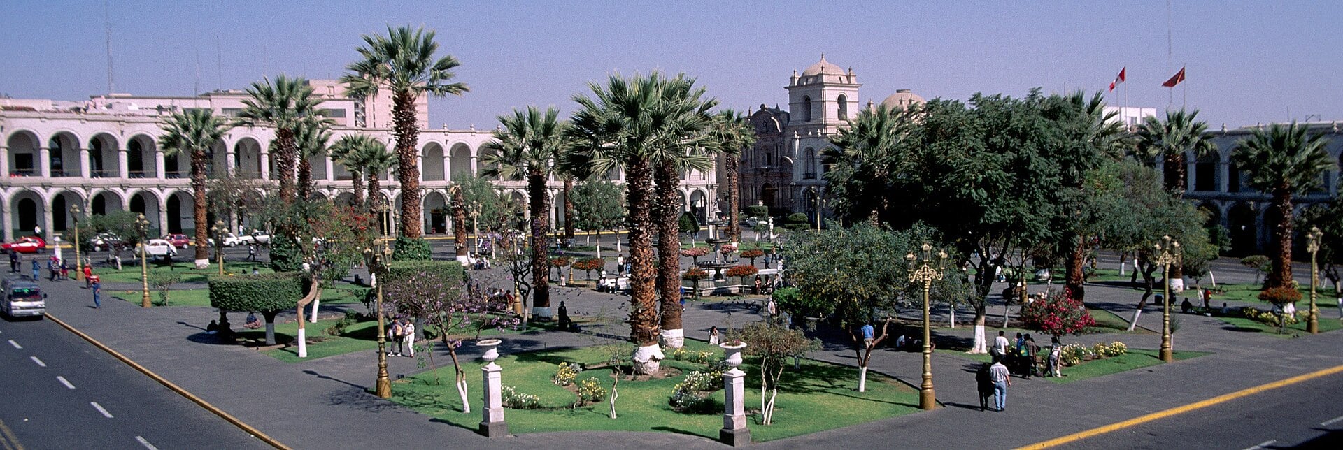 Plaza de Armas in Arequipa, Peru, region of the Southern Copper project
