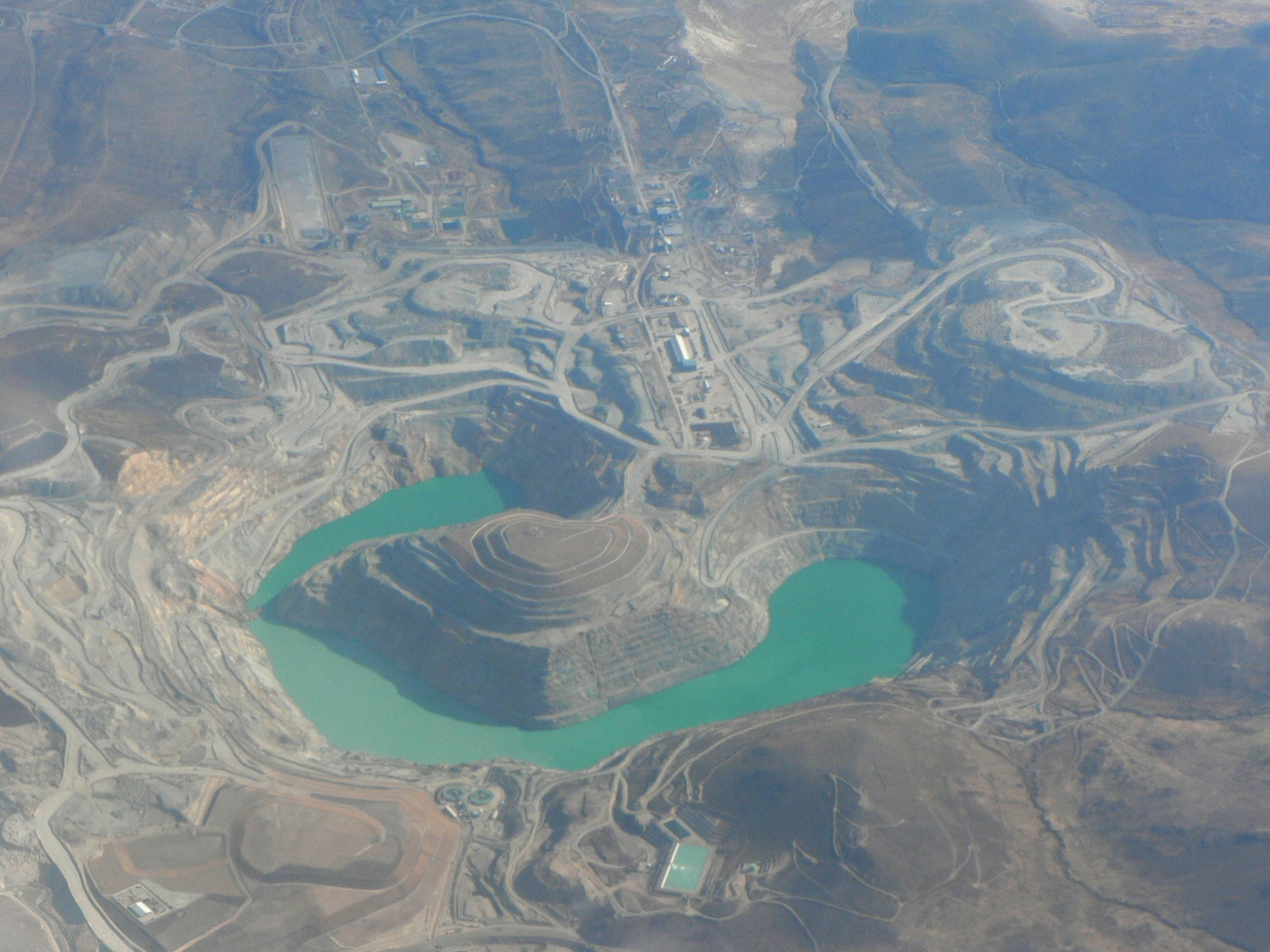 Peru mining investment — aerial view of the Tintaya copper mine in the Peruvian Andes