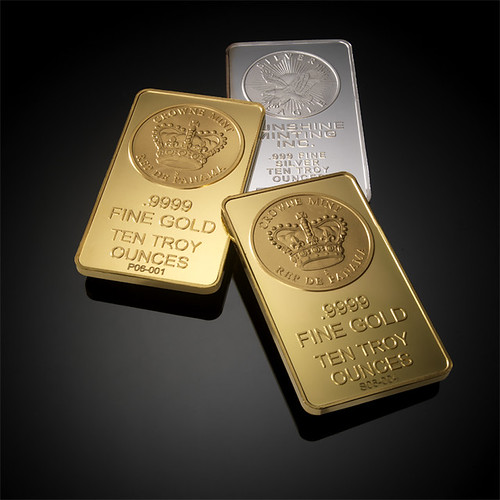 Gold and silver bullion bars