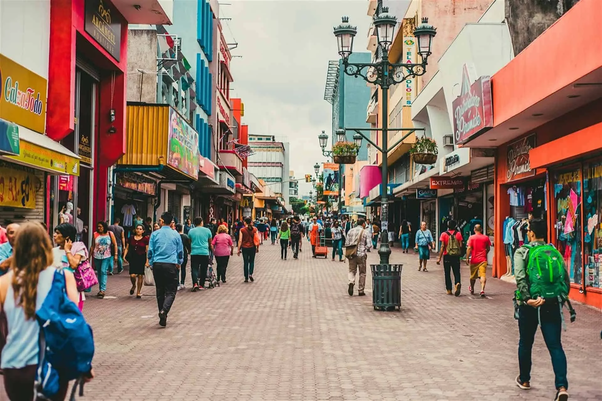 Ciudad Quesada - the central bus station in the highland town in Costa Rica