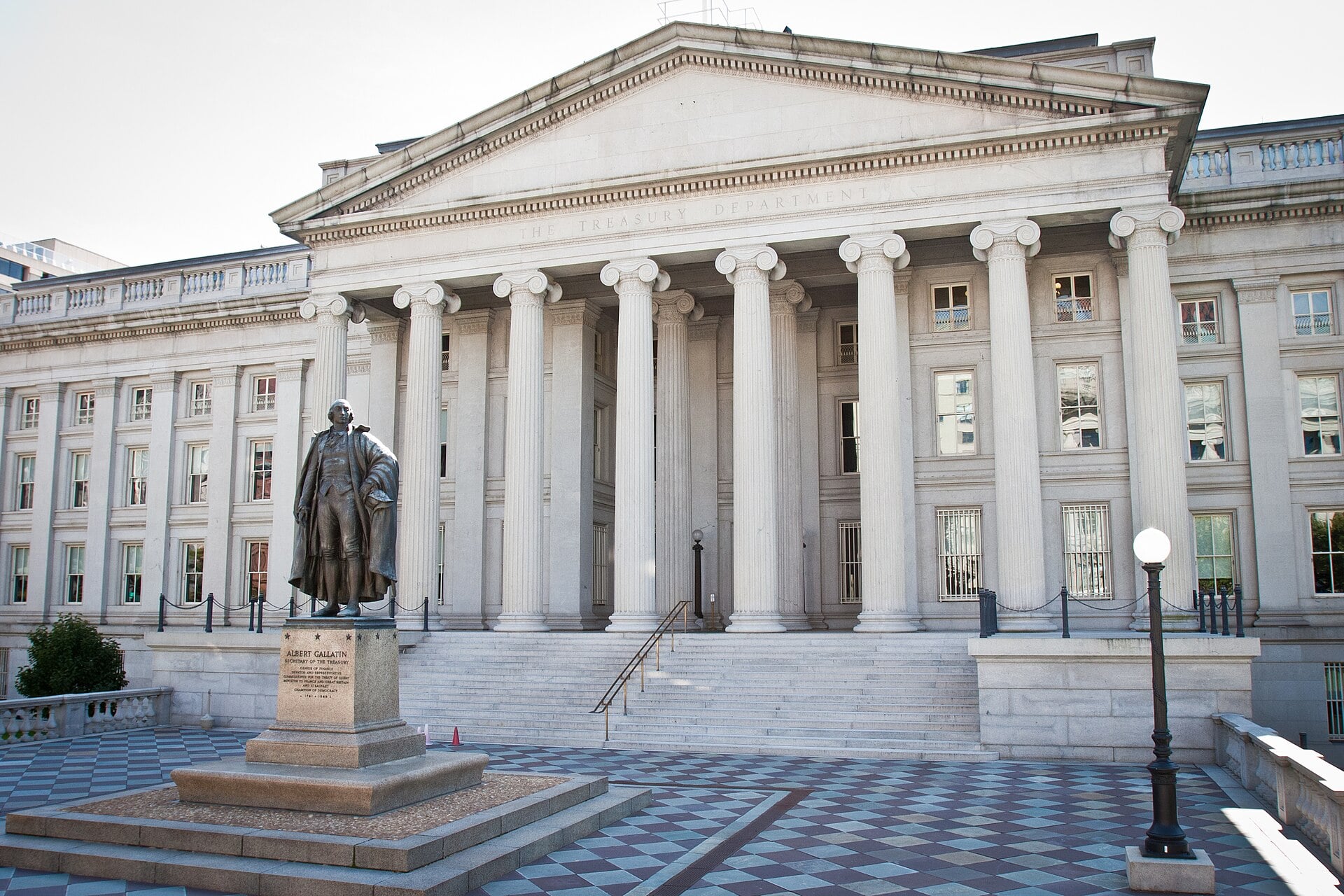 The United States Treasury building in Washington