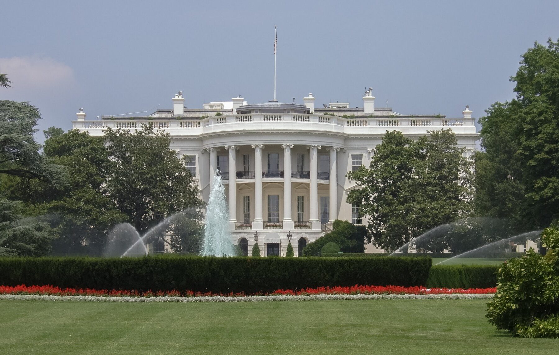 The White House south facade in Washington, DC