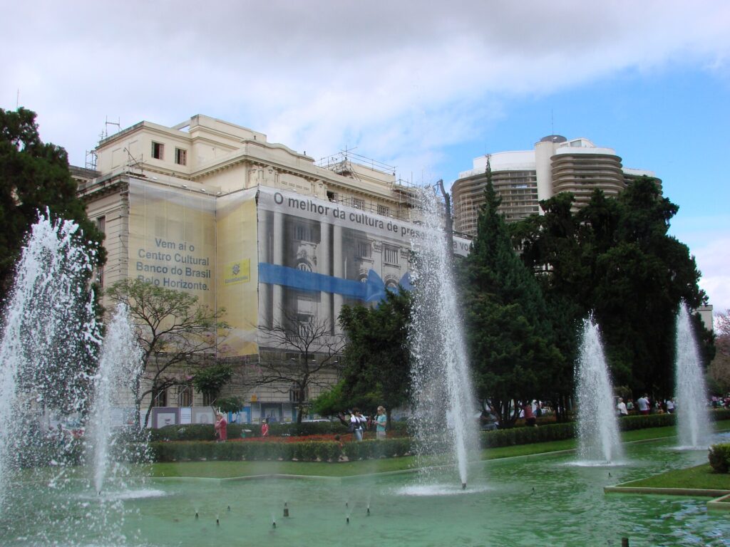 The Centro Cultural Banco do Brasil building at Praça da Liberdade in Belo Horizonte, Brazil
