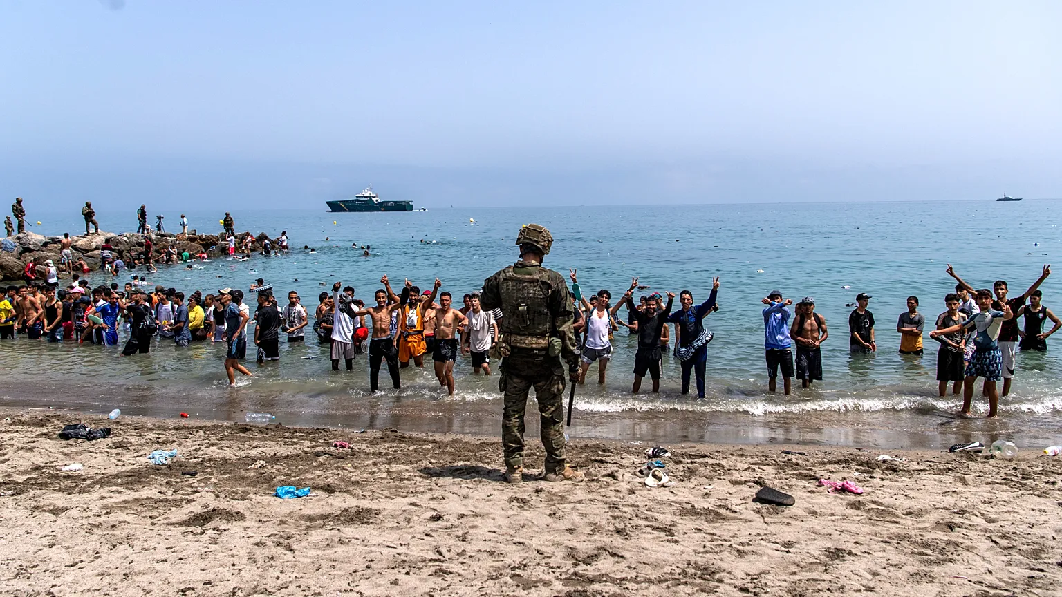 The Ceuta border fence, whose images were recycled into a Moroccan migration to Brazil story