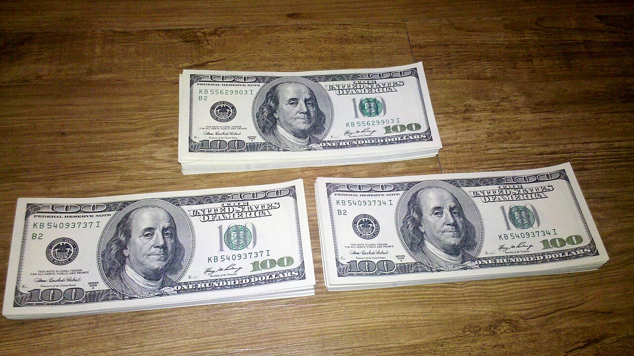 US dollar banknotes, Ecuador's official currency since 2000