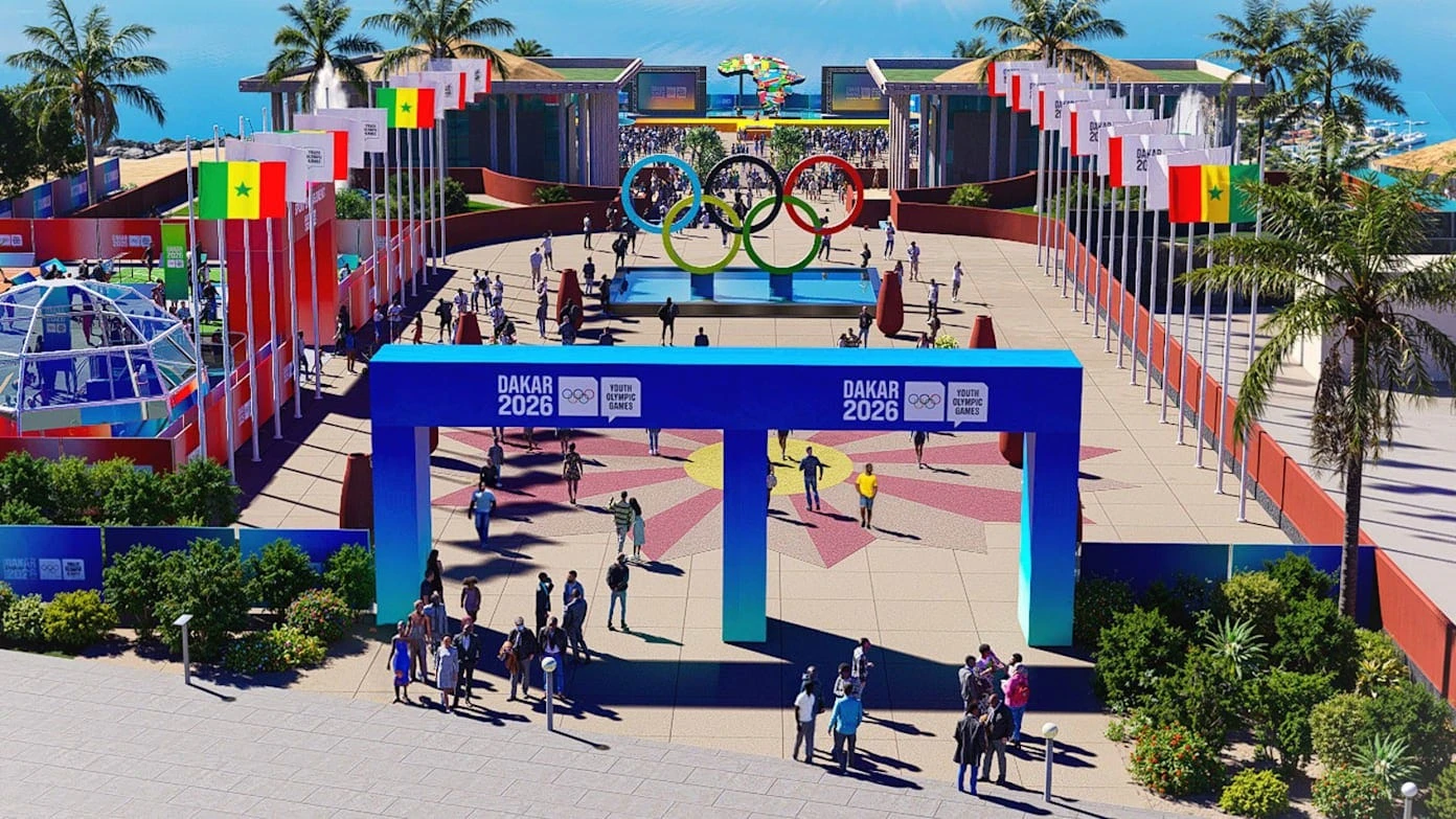 Dakar 2026 Youth Olympic Games — a b-boy performing a powermove