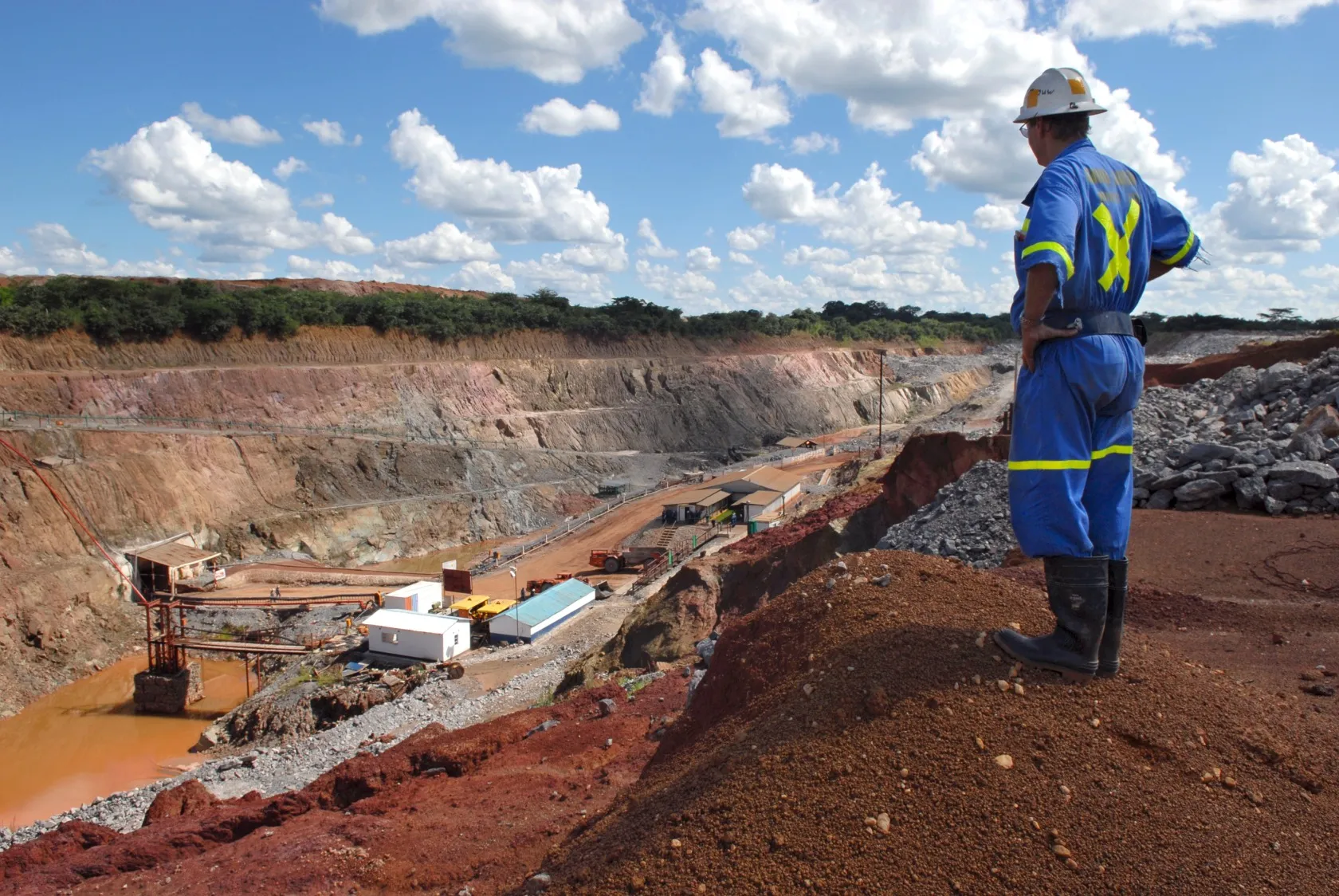 Miners working a pit in the Democratic Republic of Congo, where KoBold Metals lithium Congo permits were granted