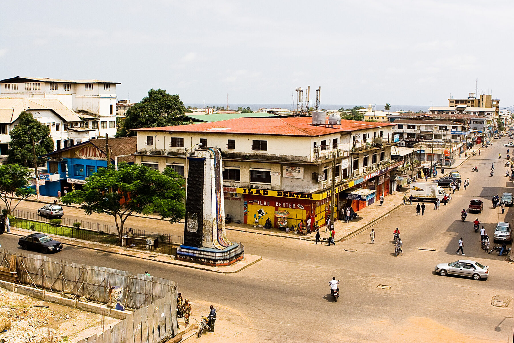 Broad Street in central Monrovia, Liberia