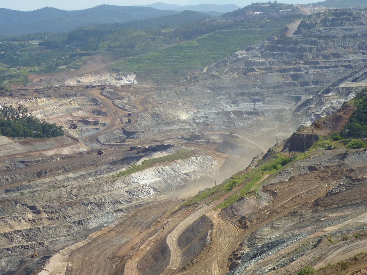 A large-scale mining operation run by Brazilian mining giant Vale