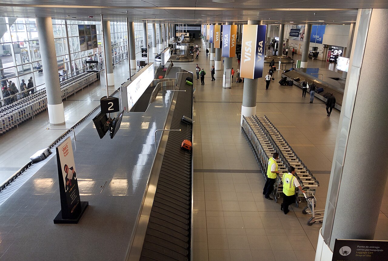 Passport control at El Dorado International Airport in Bogotá, Colombia