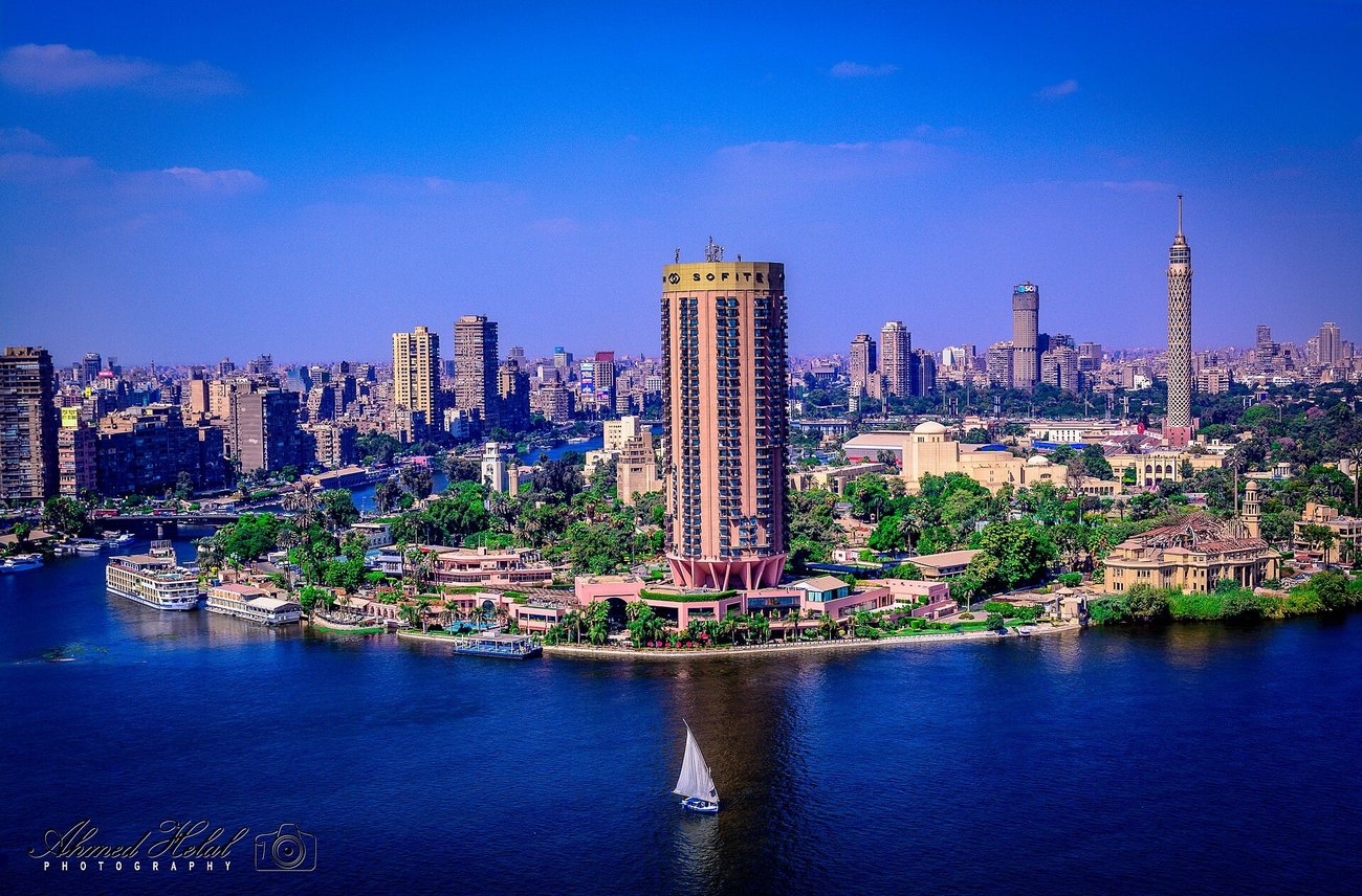A street scene in central Cairo, Egypt