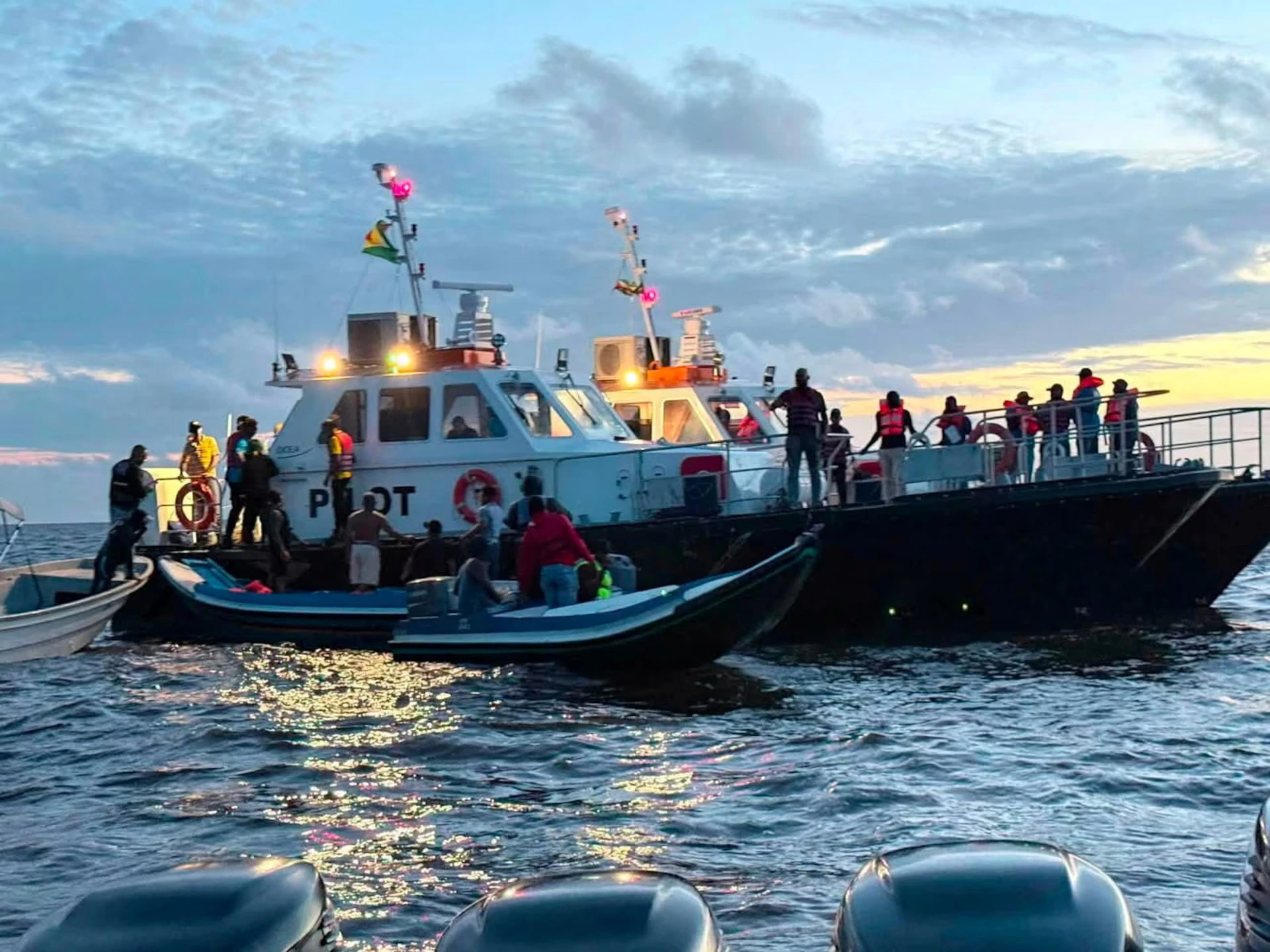 A river ferry in Guyana, similar to the type of vessel involved in the MV Barima disaster